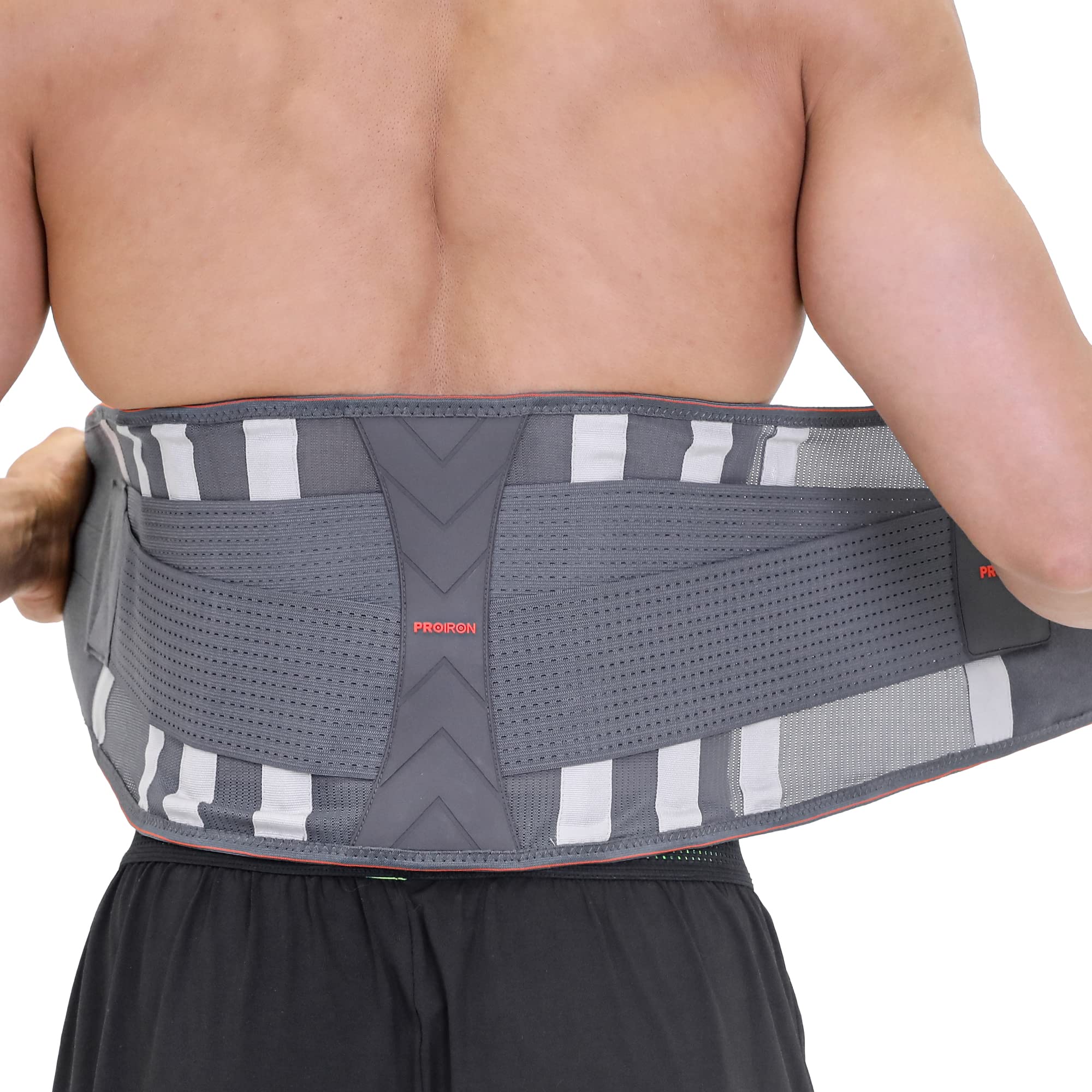 PROIRON Lower Back Support Belt for Men and Women - Lumbar Support Brace  for Pain Relief Sciatica Scoliosis - Dual Adjustable Straps and Breathable  Mesh (3 Sizes M/L/XL - Waist 65cm to