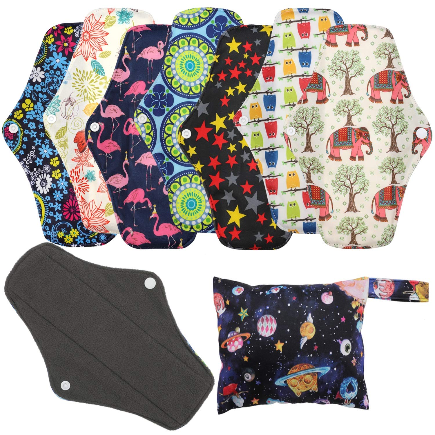 Set of Cloth Menstrual Pads, 10 pcs, Zestawy