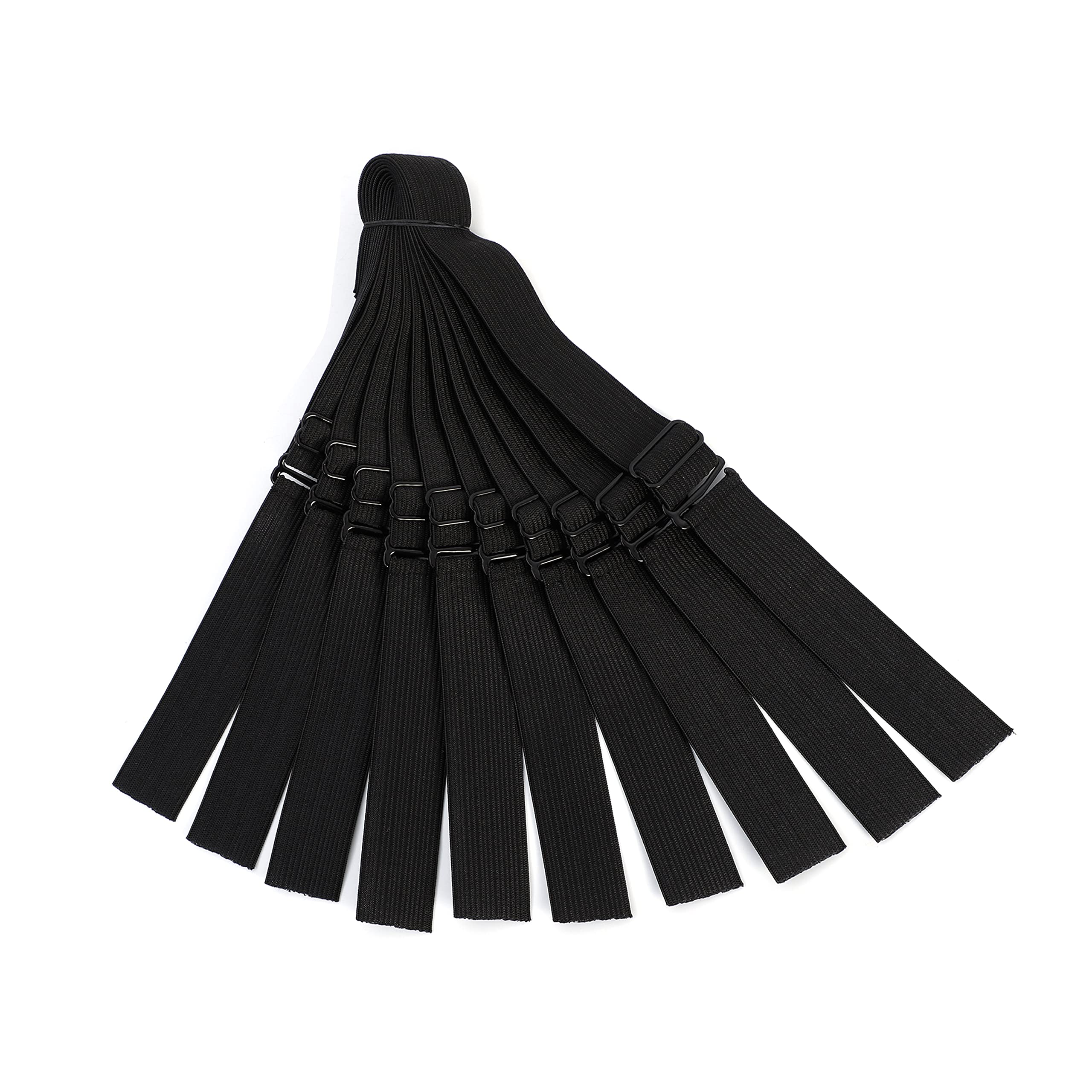 UK: Black Adjustable Straps. Hooks. Elastic Stretchy Band Lac Wig Cap  making