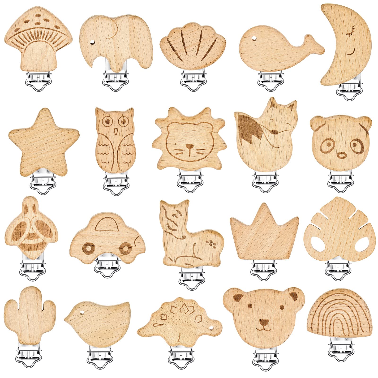 Dropship [Sweet Animals] - Wooden Clips / Wooden Clamps / Mini Clips to  Sell Online at a Lower Price