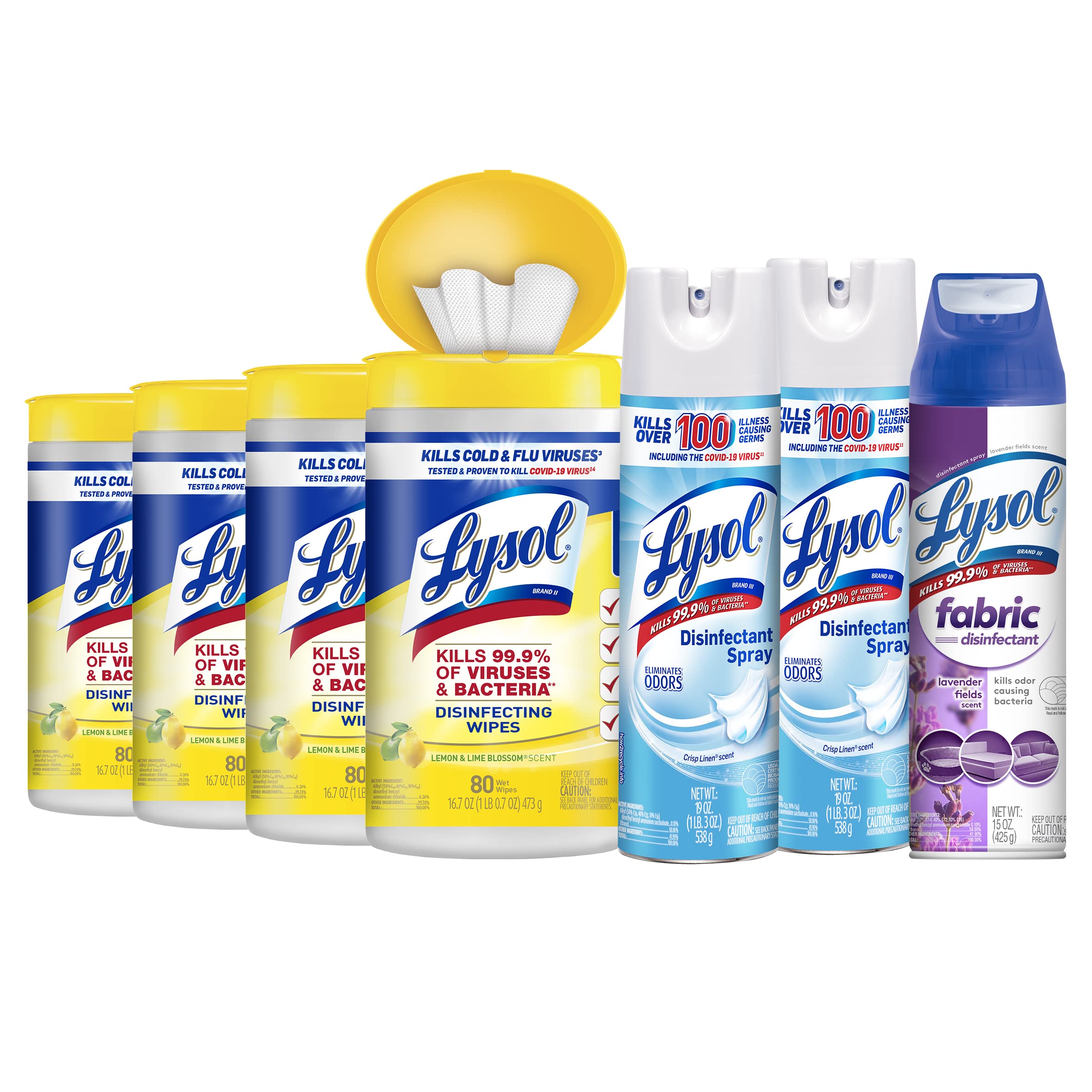 Lysol 4x80ct Canisters 2 1 Crisp Linen Lavender Total Disinfection   81kulCJjIfL 