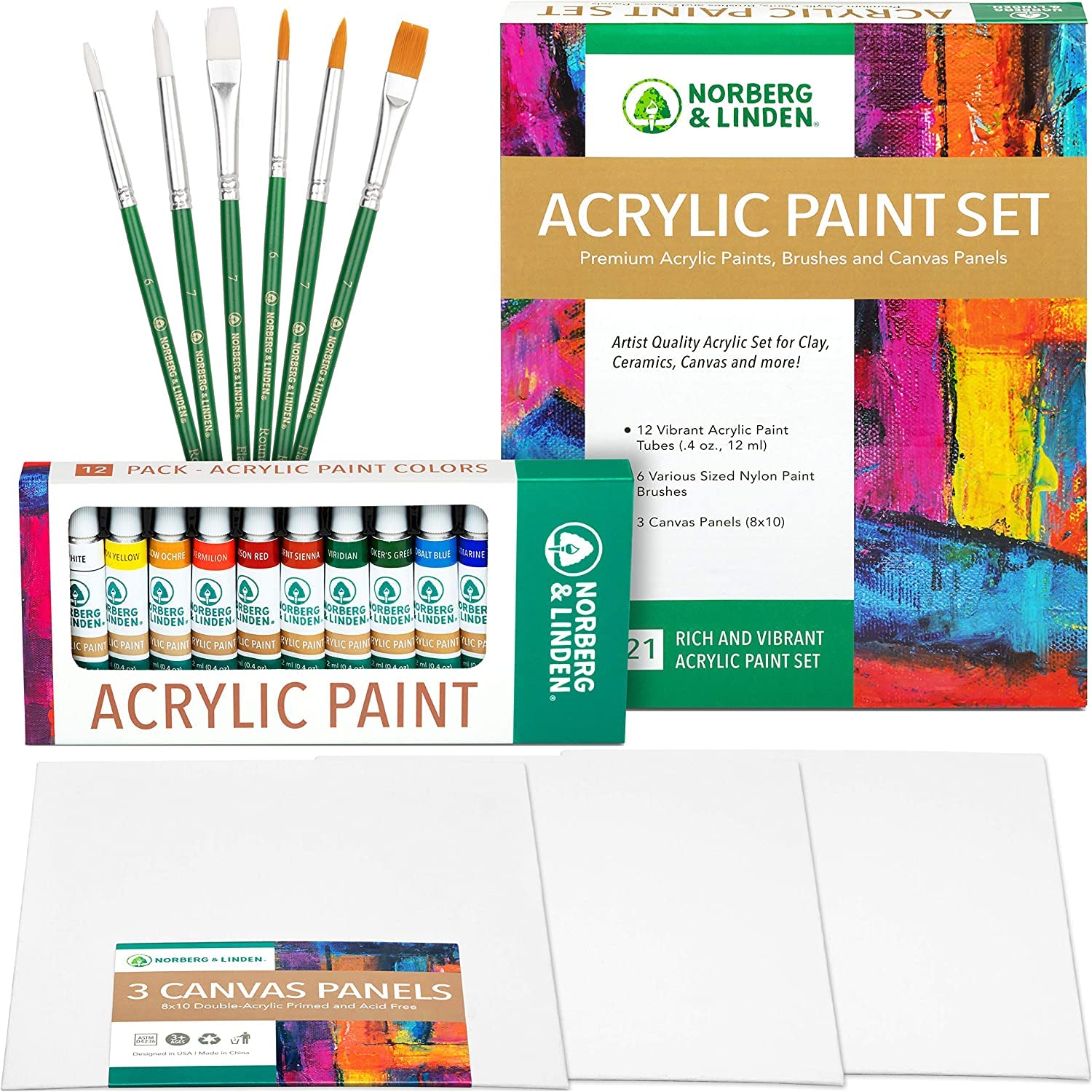 Acrylic Paint Tubes Containing The Three Primary Colors, Isolated