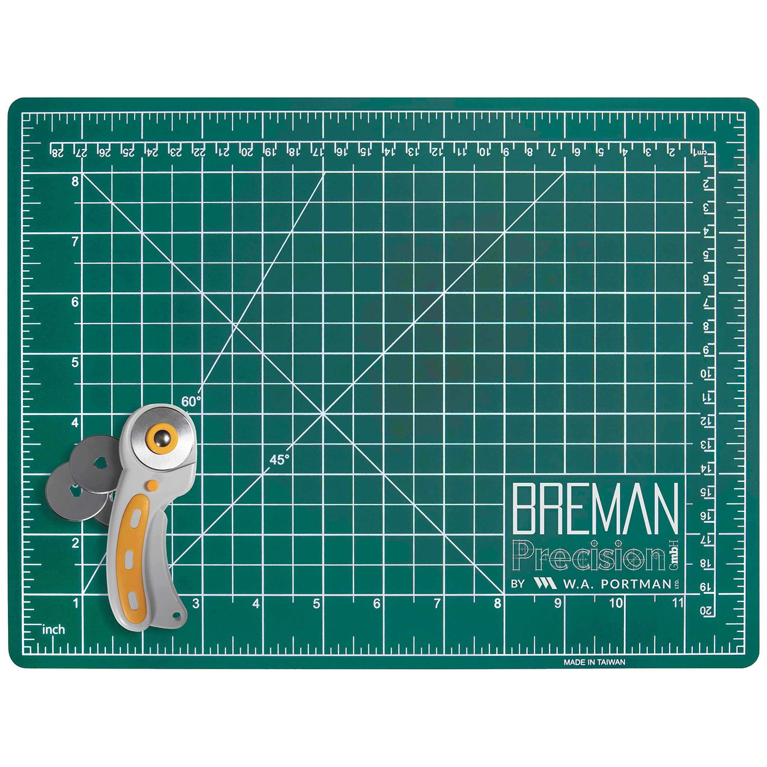 Breman Precision Stainless Steel Ruler, 18-inch Cork Back Ruler 10-Pack