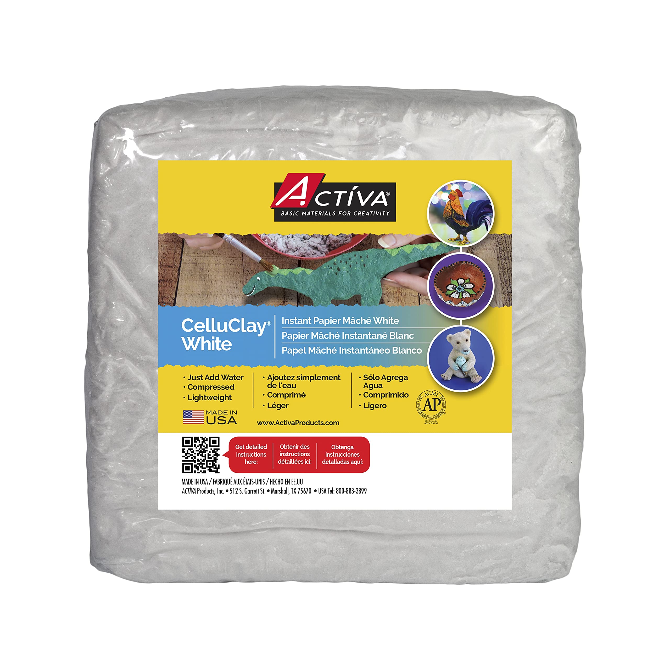  ACTIVA Fast Mache Fast Drying Instant Papier Mache - 4 pounds :  Arts, Crafts & Sewing