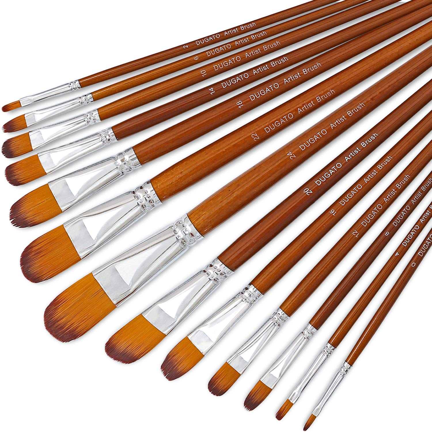 14 Pieces of Painting Brushes - 1 Inch Art Bulk Paint Brushes for Acrylic  Painting - Flat Synthetic Paint Brush for Art Crafts Acrylic Painting