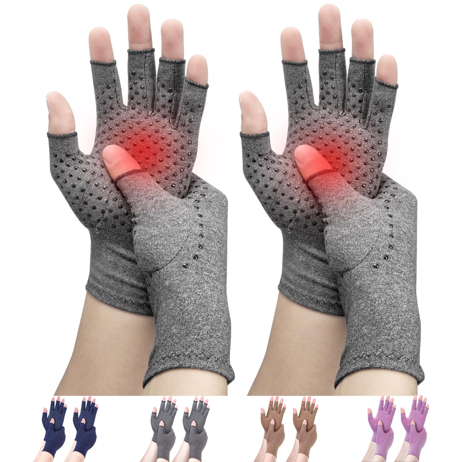 Comfy Brace Arthritis Hand Compression Gloves ・Comfy Fit, Fingerless  Design, Breathable & Moisture Wicking Fabric ・Alleviate Rheumatoid Pains,  Ease Mu 