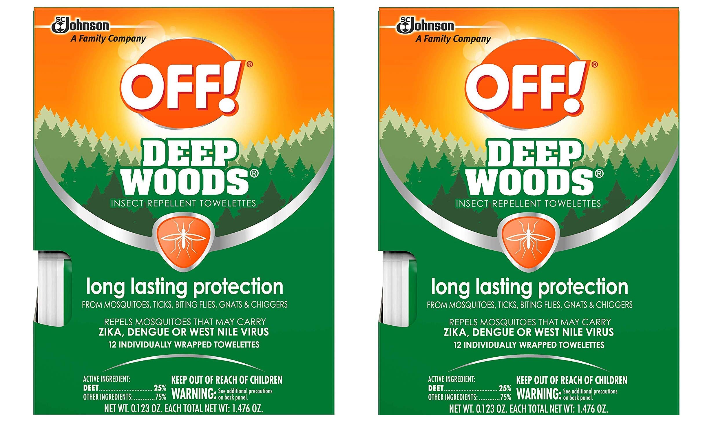 OFF! Deep Woods Insect Repellent Towelettes (Pack - 2)