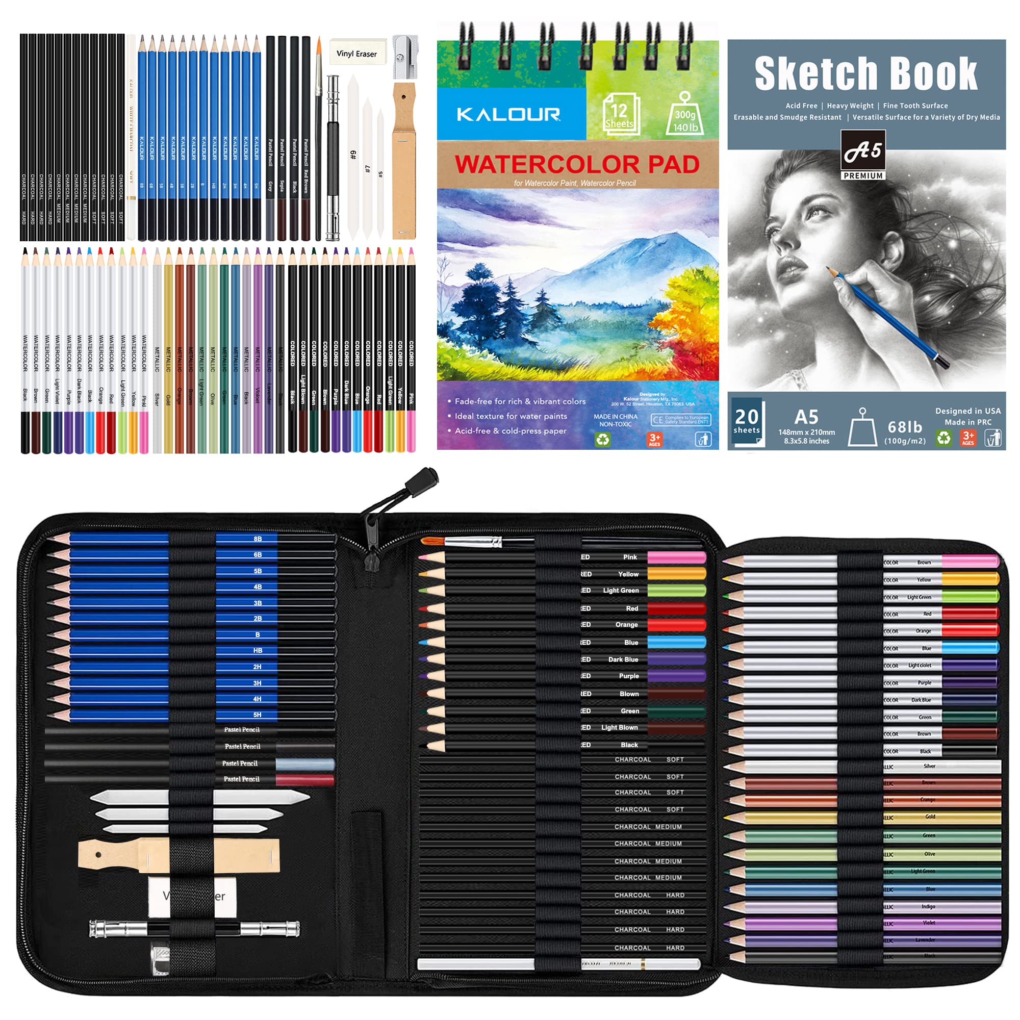 Colored Pencils , Art Supplies for Drawing, Sketching, Adult
