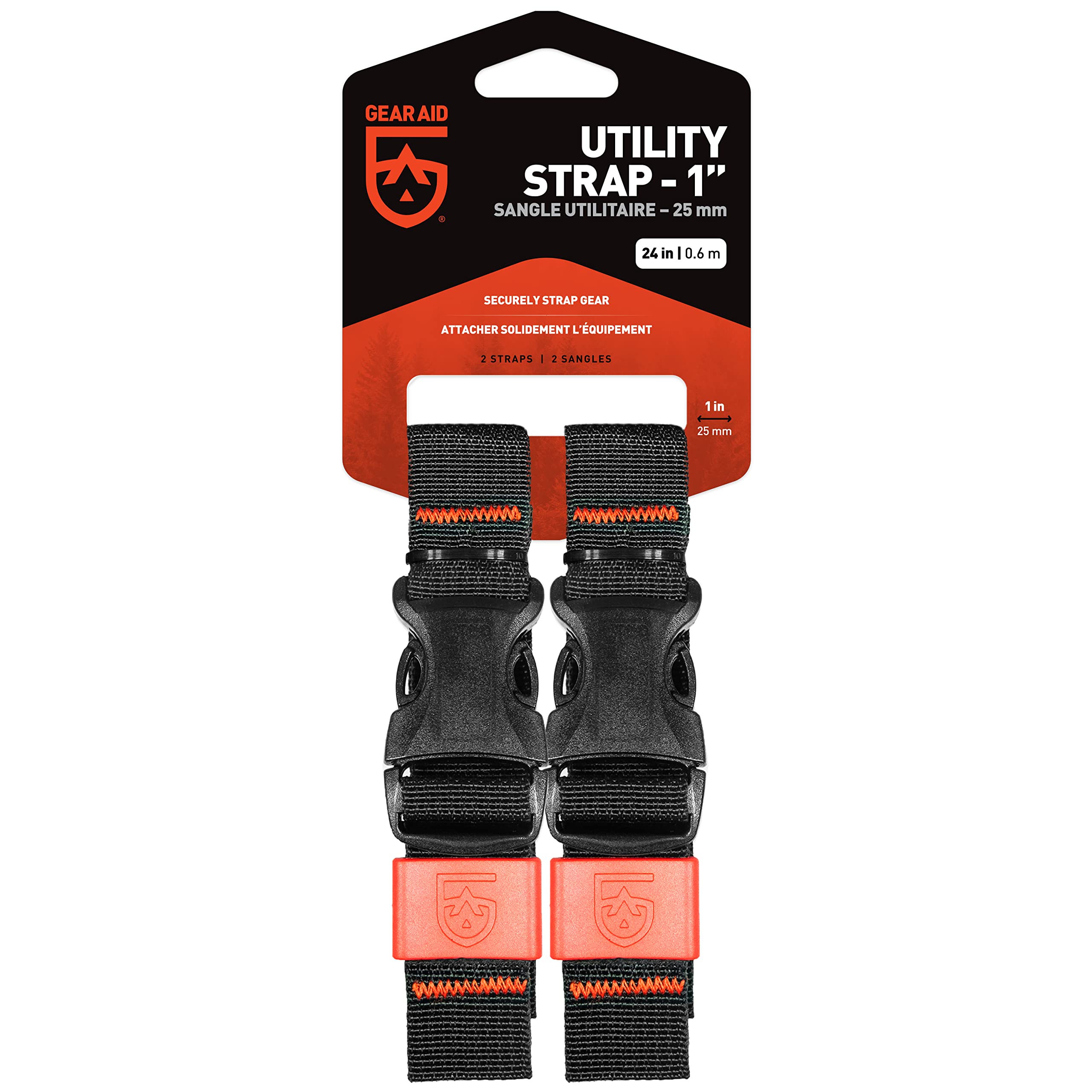 GEAR AID Utility Straps with Side-Release Buckle, Secure and