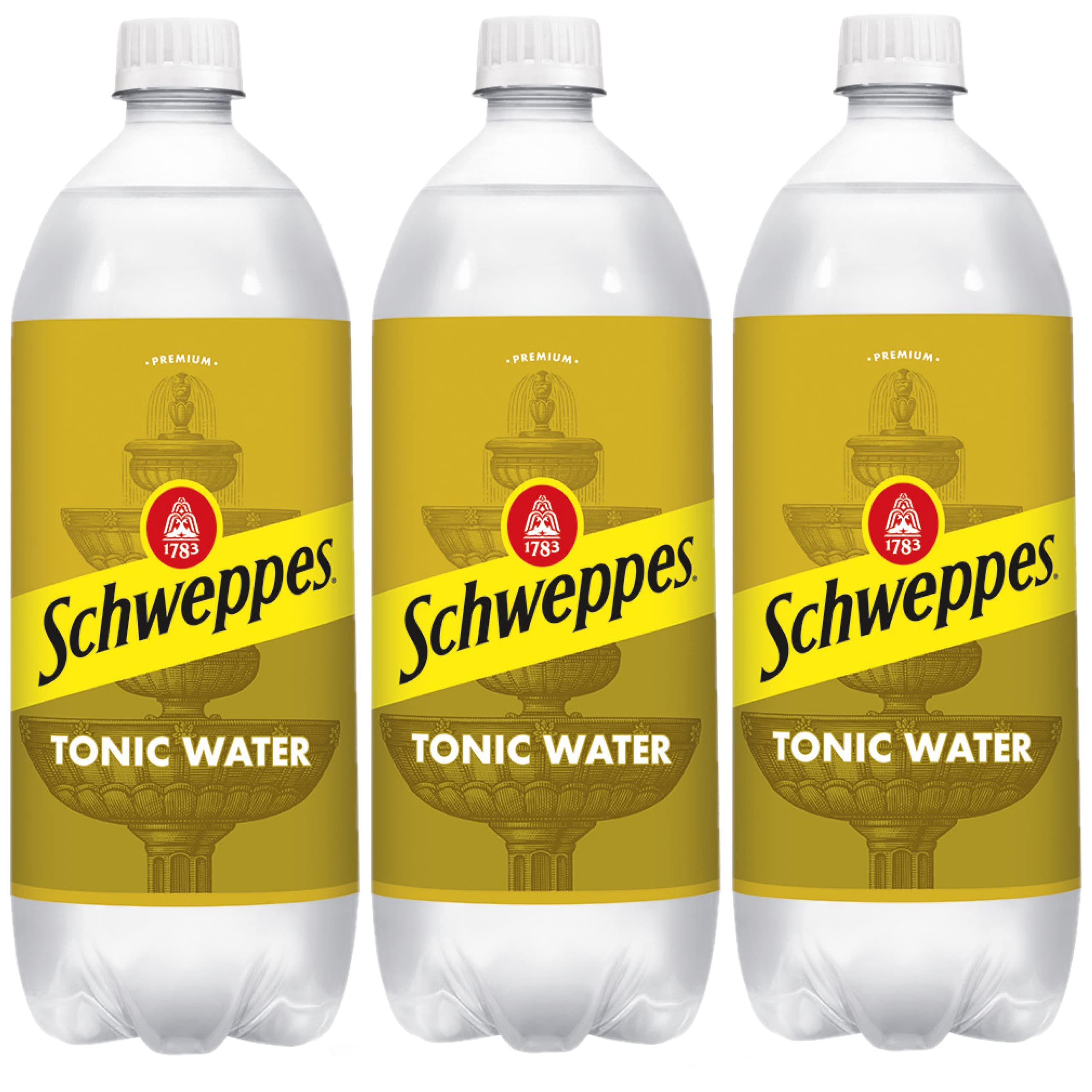 Schweppes Tonic Water 1 Liter Bottles Pack Of 3