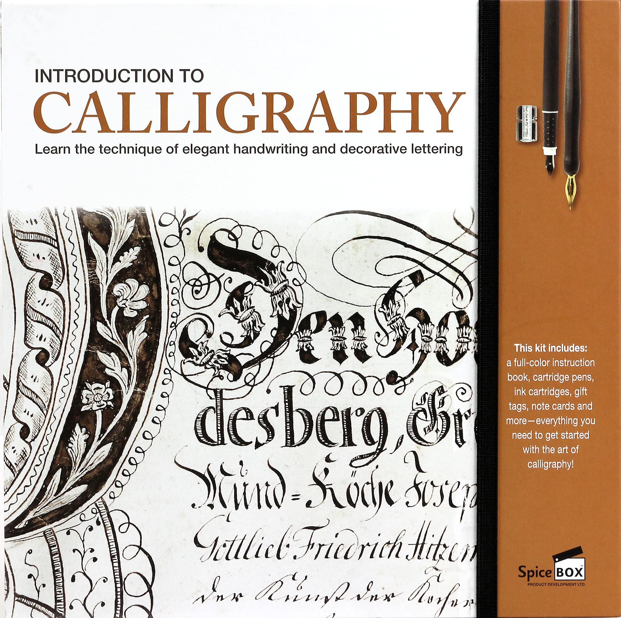  SpiceBox Adult Art Craft & Hobby Kits Art Studio Calligraphy  with 5 Classic Projects Calligraphy Set for Beginners, Calligraphy Art Kit  for Adults : Arts, Crafts & Sewing