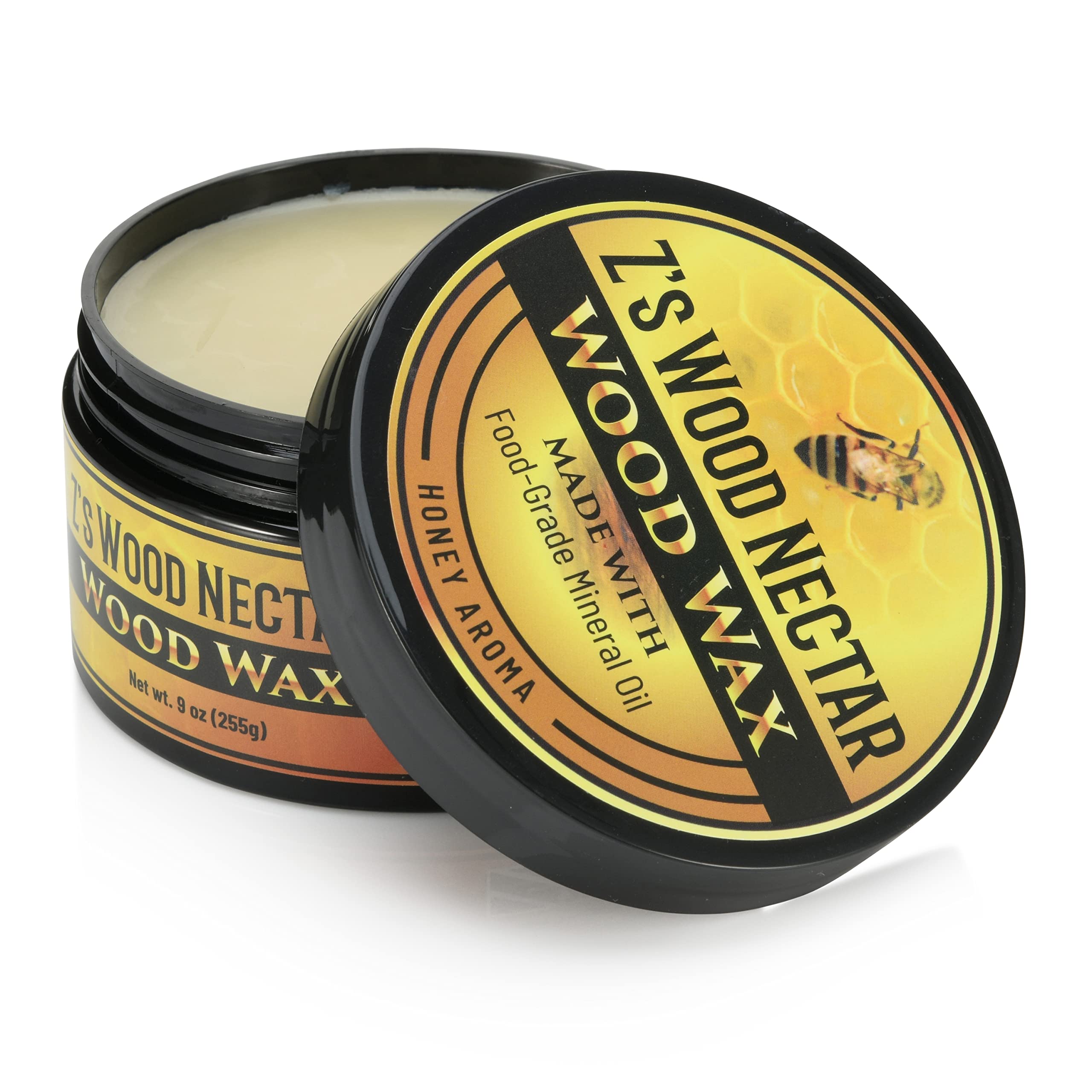 Zs Wood Nectar Wood Wax-Cutting Boards Butcher Blocks Counter Tops and more  (9oz) Made with Food-Grade Mineral Oil Beeswax Carnauba Wax - Sent-  Unscented