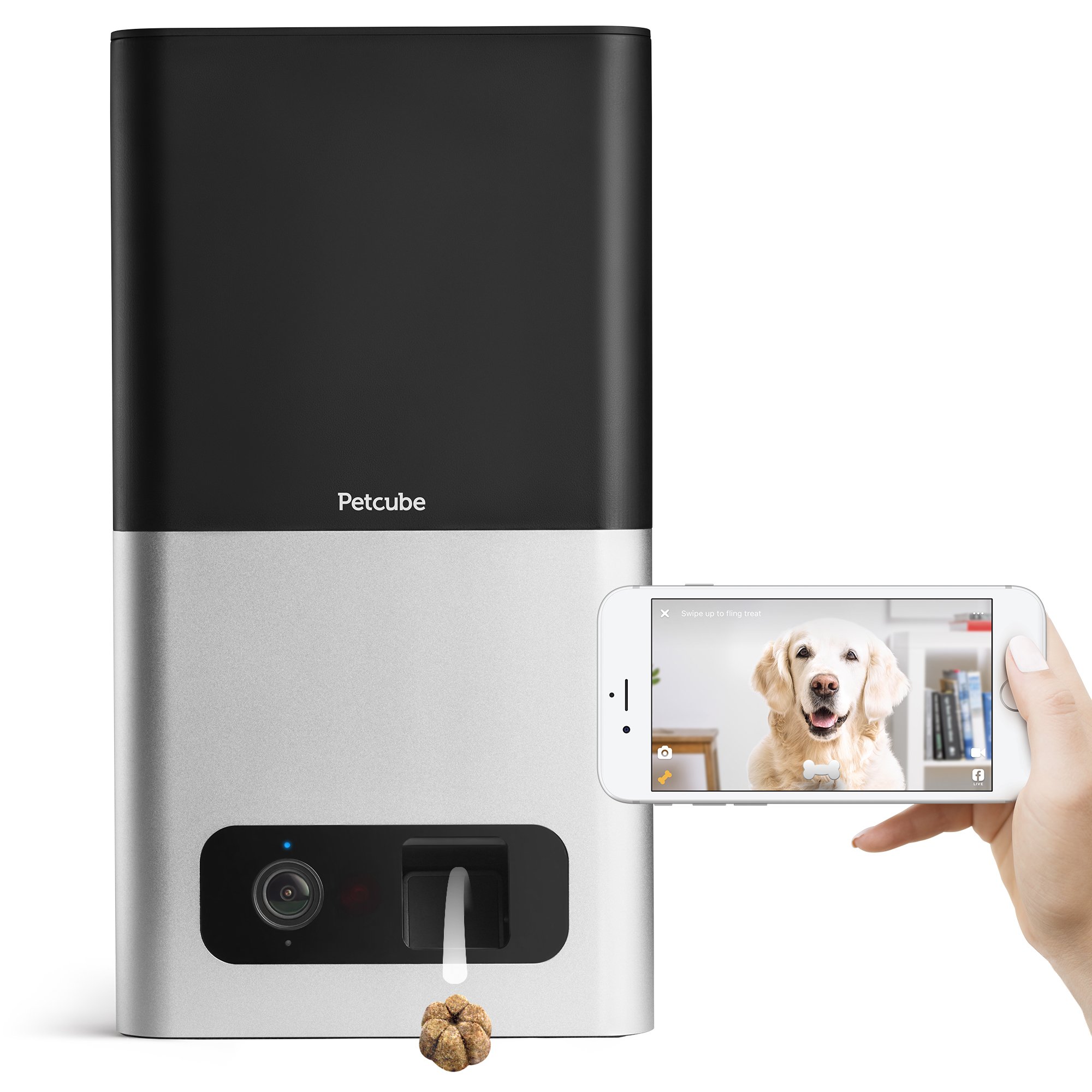 2017 Item Petcube Bites Pet Camera with Treat Dispenser Matte Silver