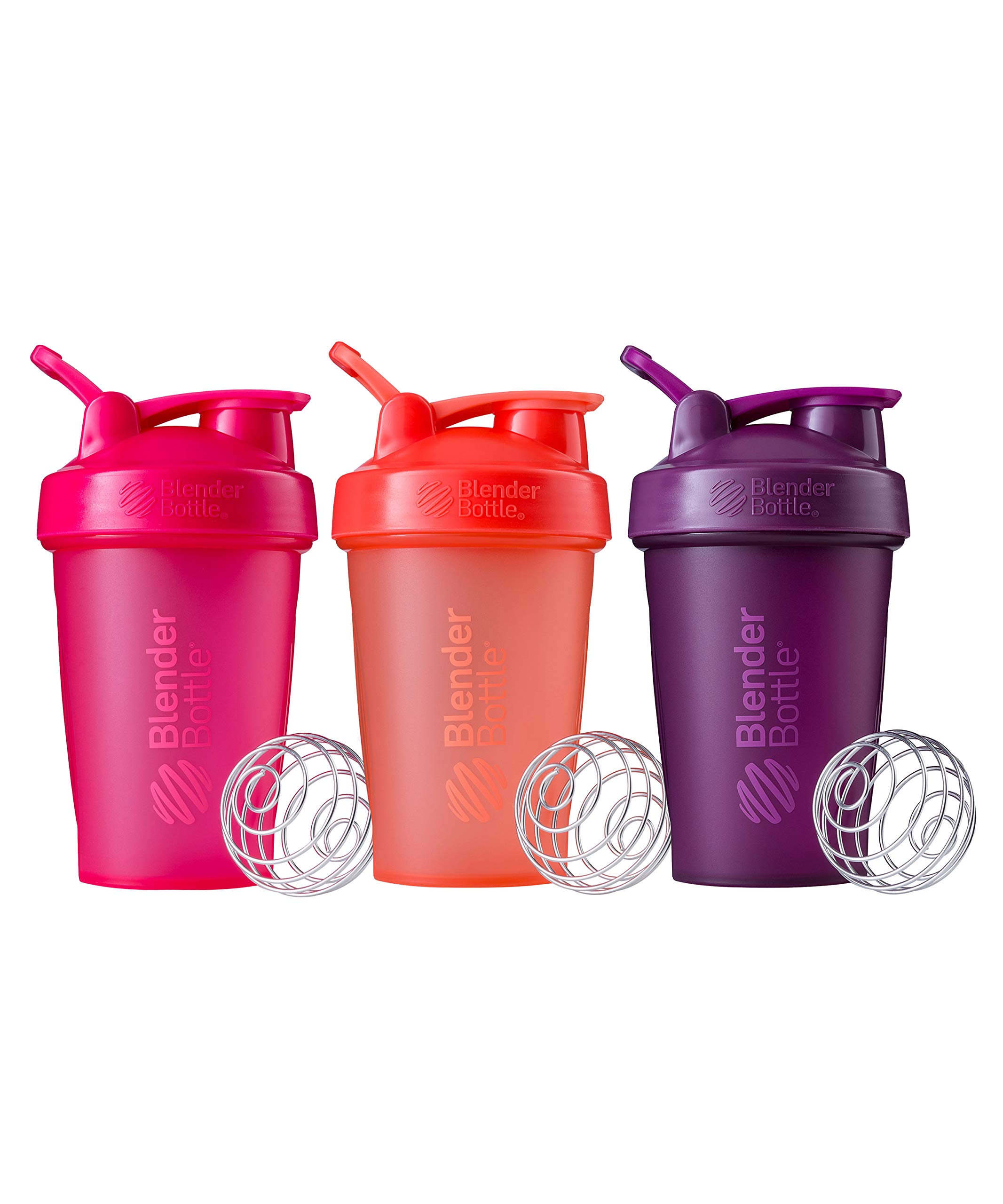 BlenderBottle Classic 20 oz Coral Shaker Cup with Flip-Top and Wide Mouth  Lid