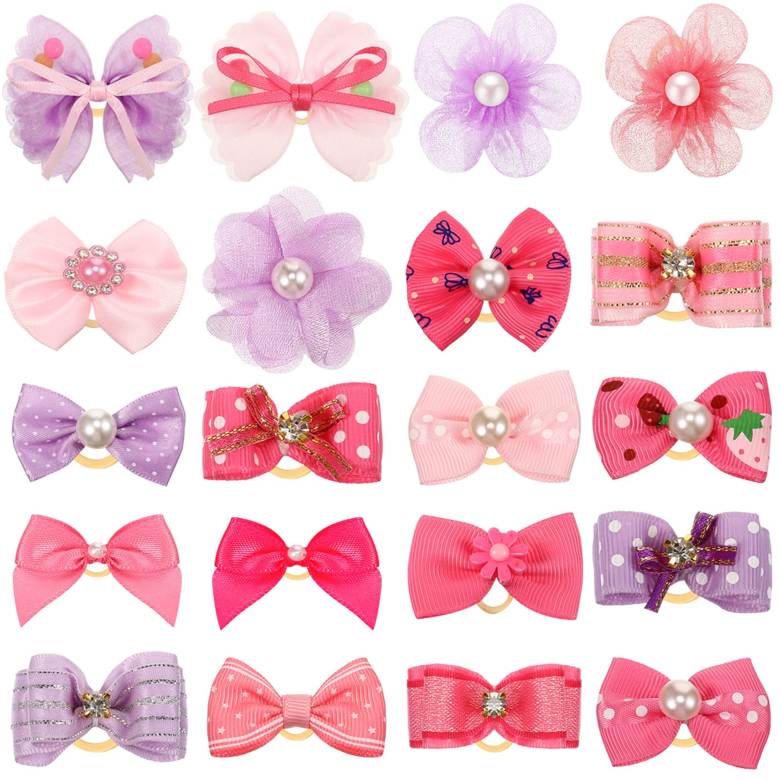 Pink Bows For Dogs, Pink Dog Bows