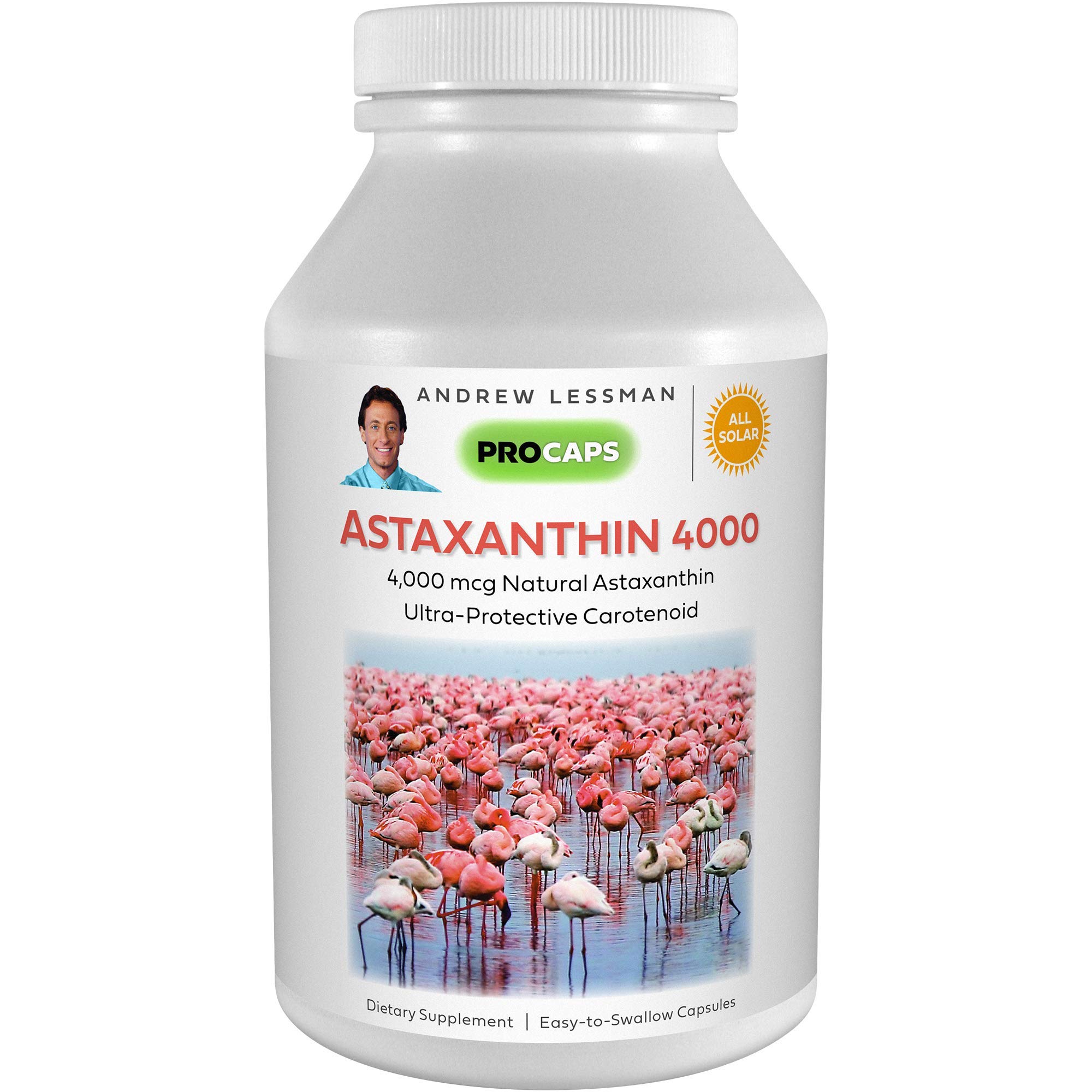 Andrew Lessman Astaxanthin 180 Softgels 4000 Mcg Natural Astaxanthin Powerful Anti Oxidant 