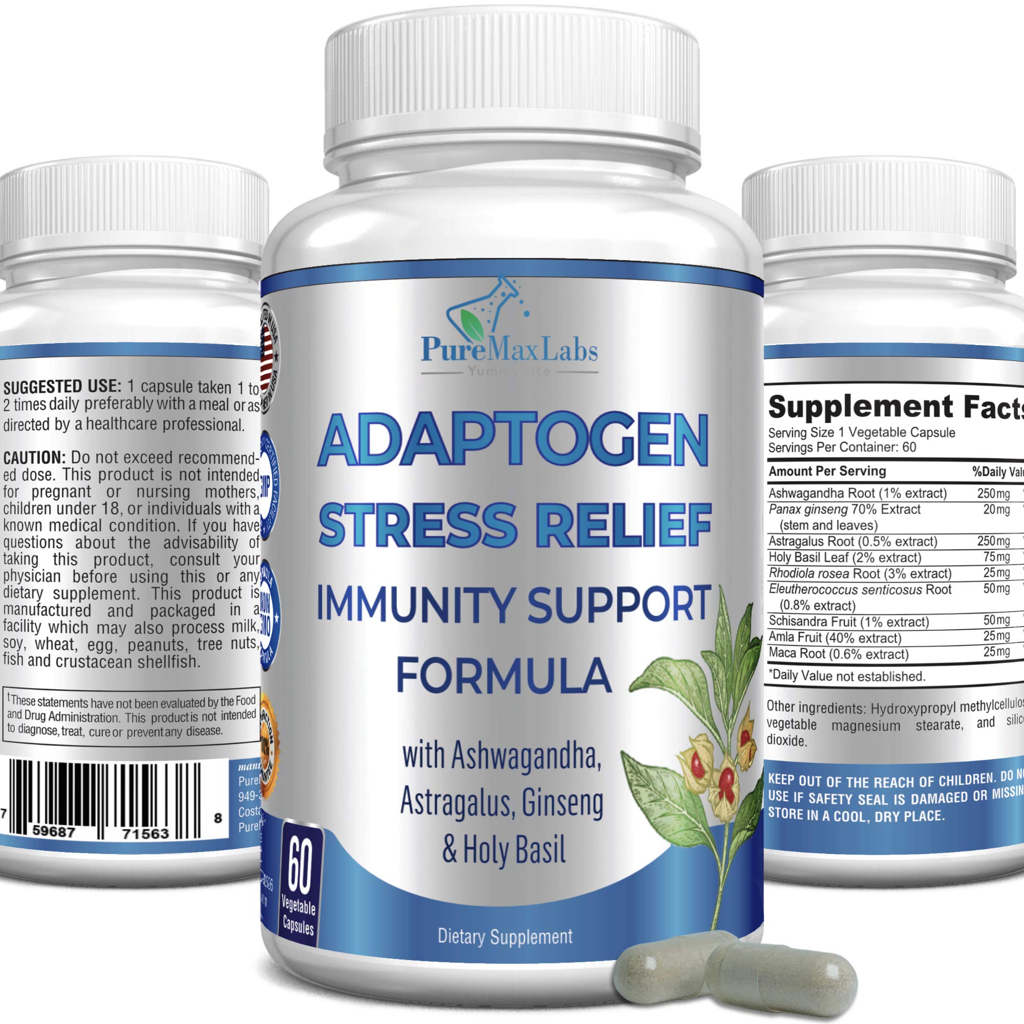 Adaptogen Stress Relief Immune Support Formula 60 Capsules