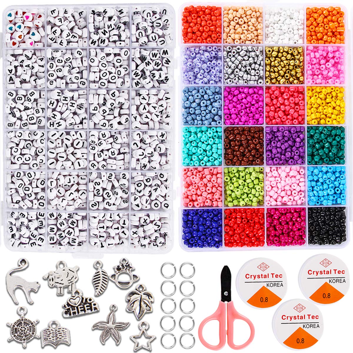 Wholesale 28 letter beads are used to make name bracelets and necklaces  Manufacturer and Supplier | Qiaoqiao