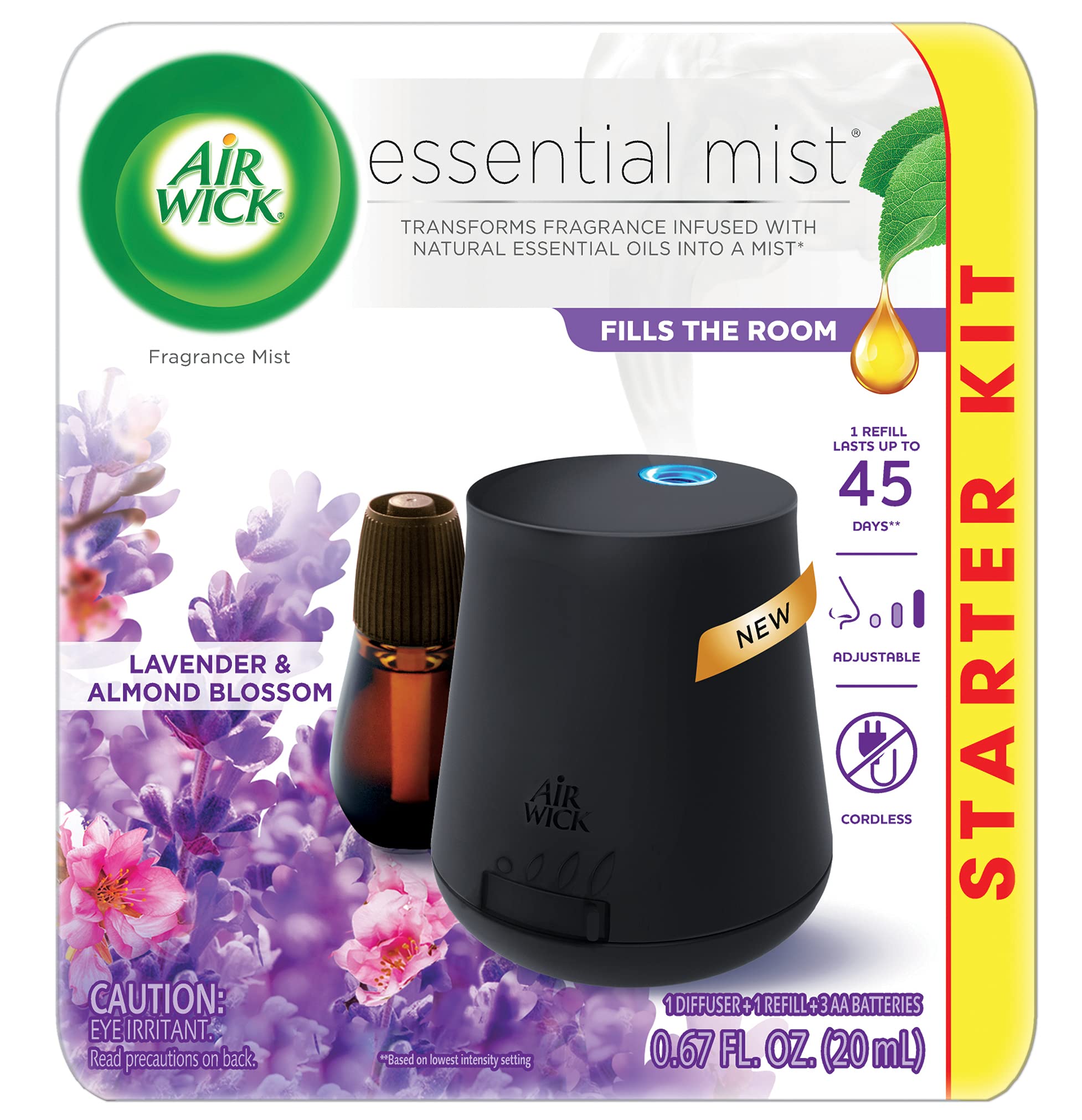 Air Wick Essential Mist Aromatherapy Sleep Refill Oils Diffuser, 1 Ea