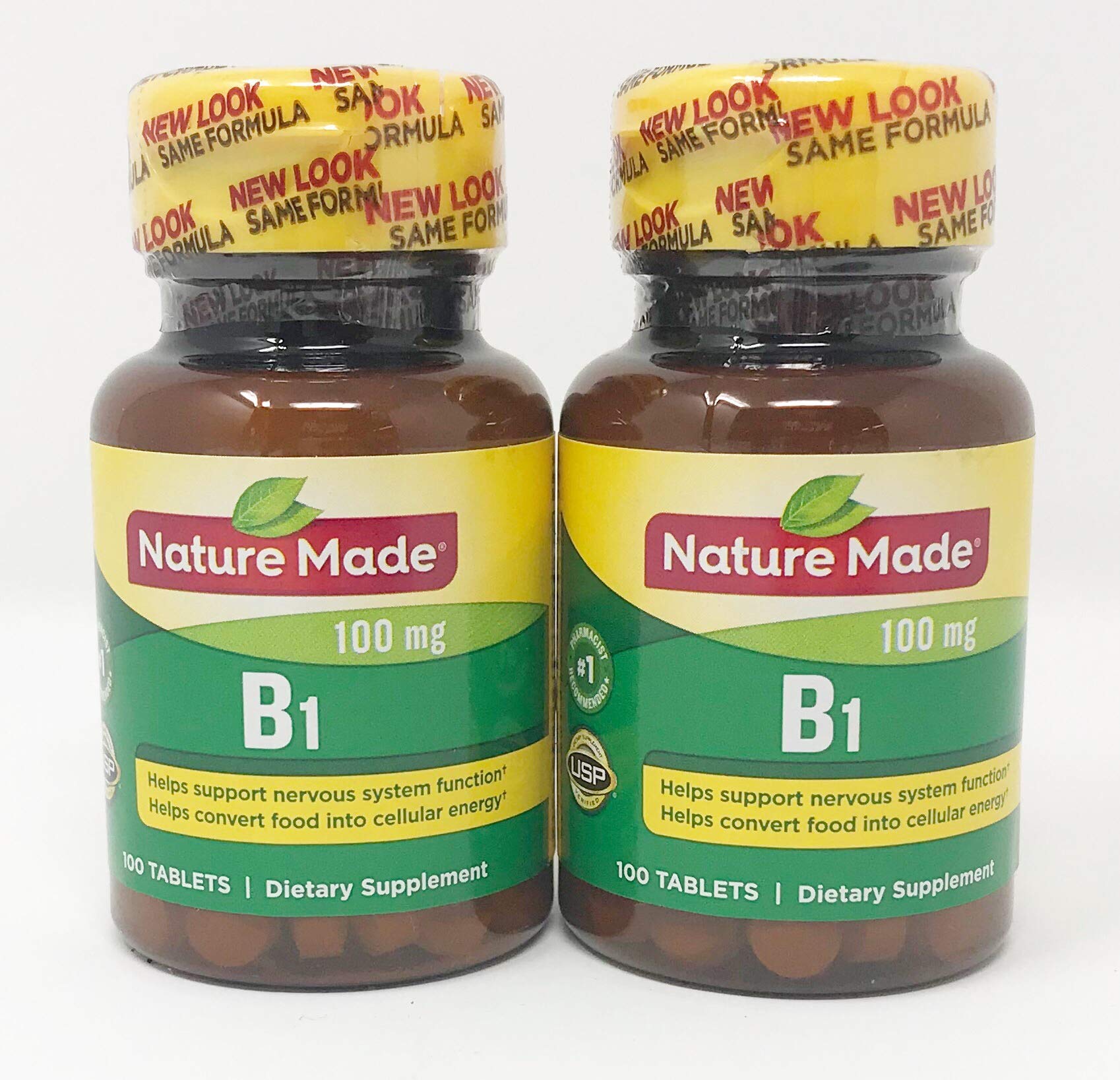 Nature Made Vitamin B-1 100 Mg Tablets - 100 Ct (Pack Of 2) - Energy ...