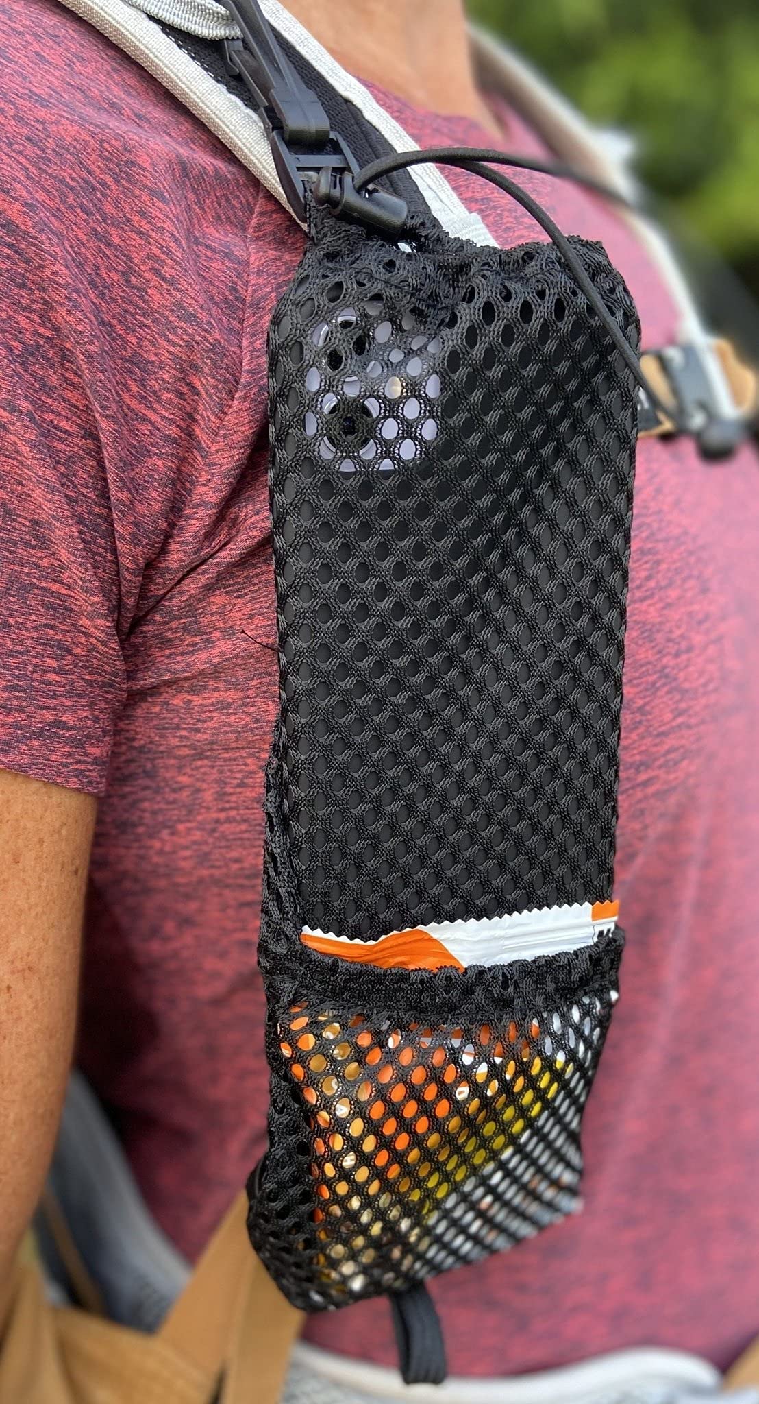 Water Bottle Sleeve - Attach to Any Backpack Strap