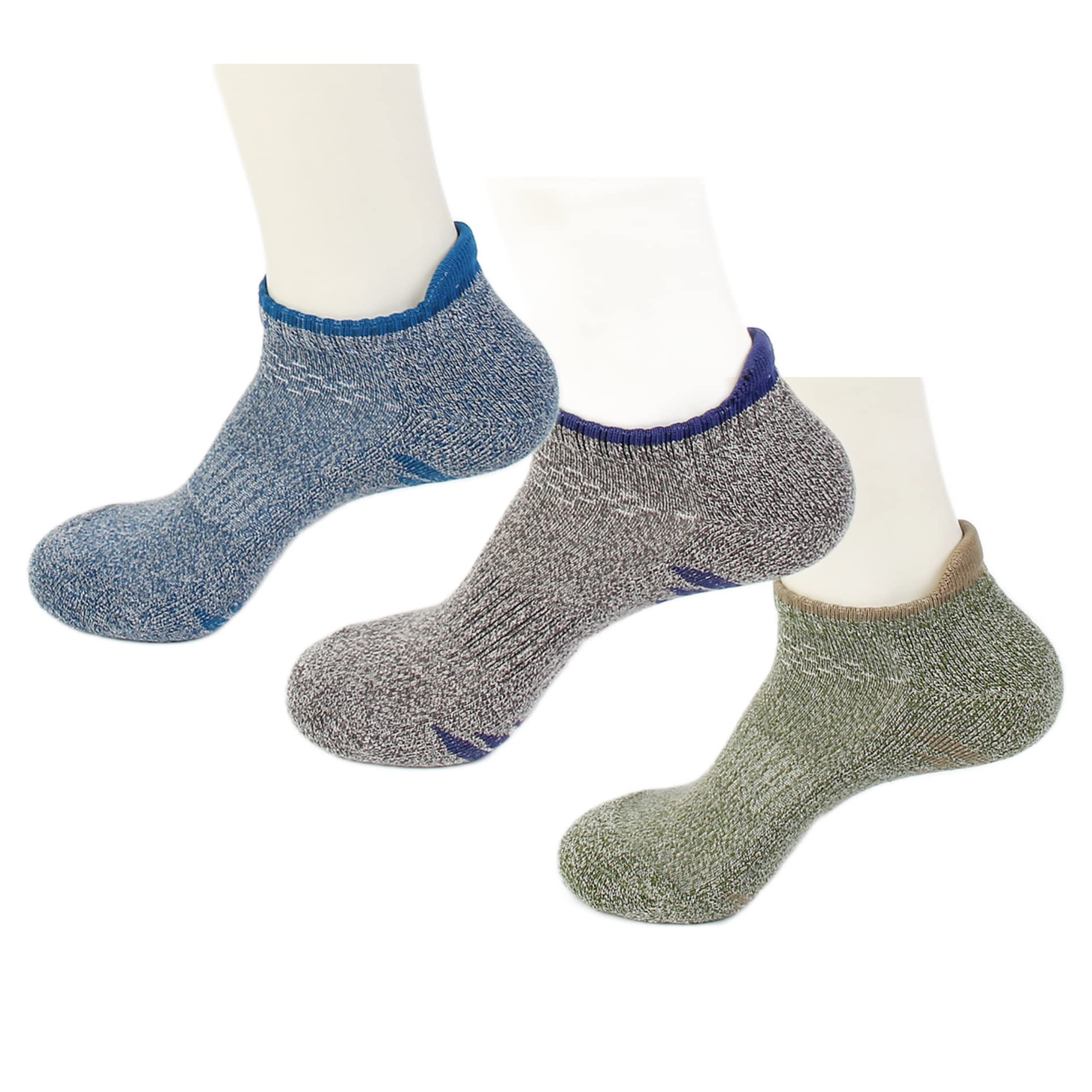 By The Clique 3 Pairs of Premium Terry Cotton Towel Bottom Sport Ankle Socks  With Tab, Retro Style With Modern Day Fit., Arch Support Cushioned and  Durability