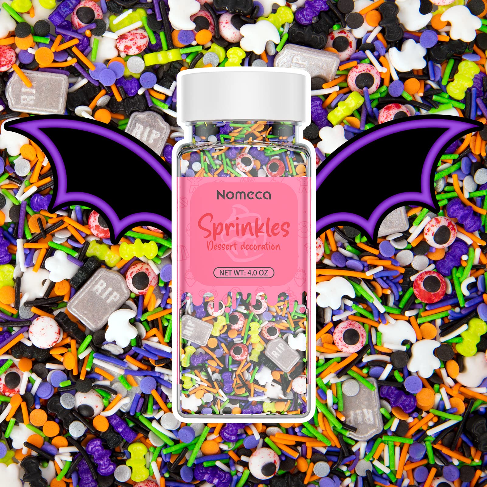 Halloween Sprinkles for Cake Decorating, Nomeca Ghost Tombstone ...