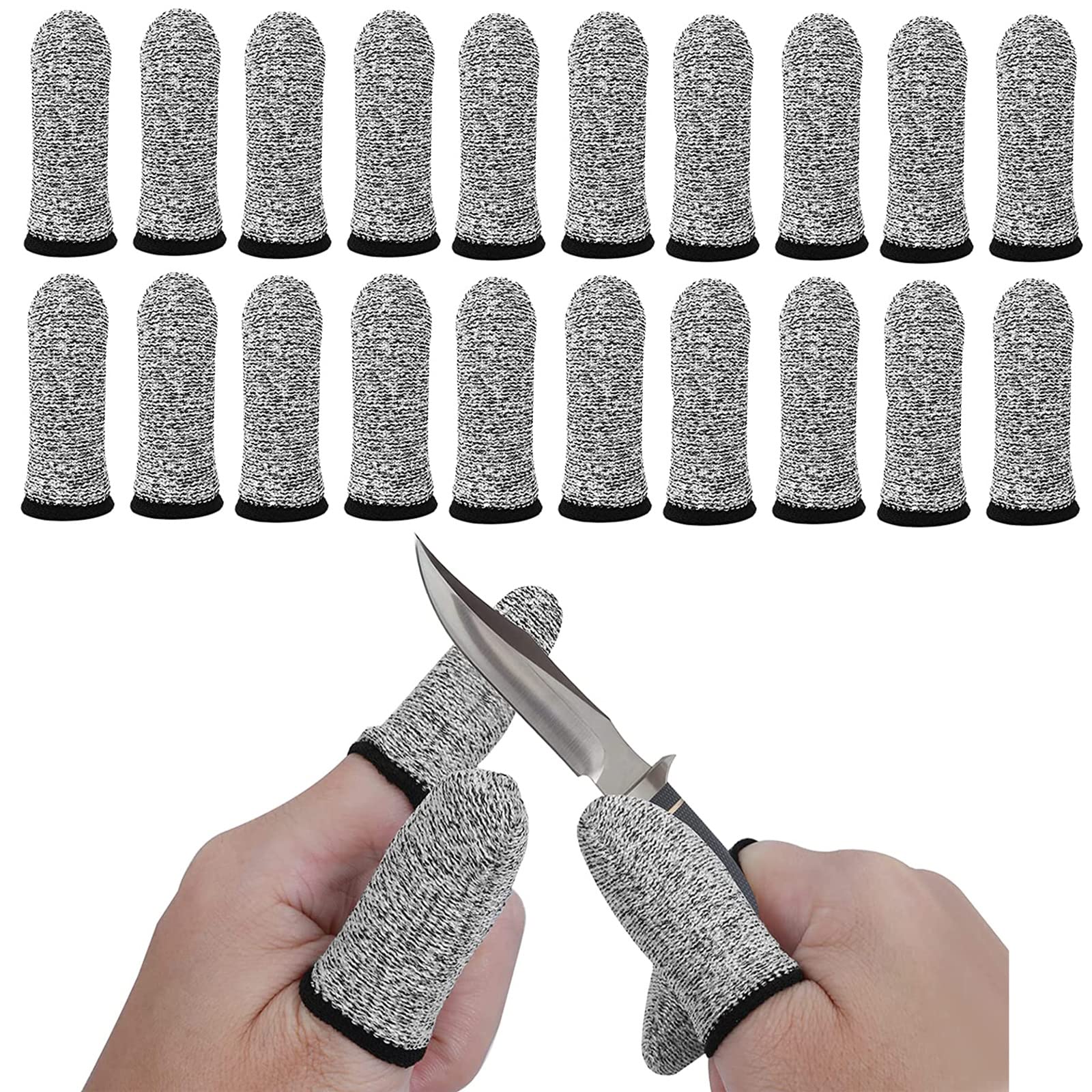 6 PCS Finger Cots Cut Resistant Protector, Finger Covers for Cuts, Gloves  Life Extender, Cut Resistant Finger Protectors for Kitchen, Work,  Sculpture