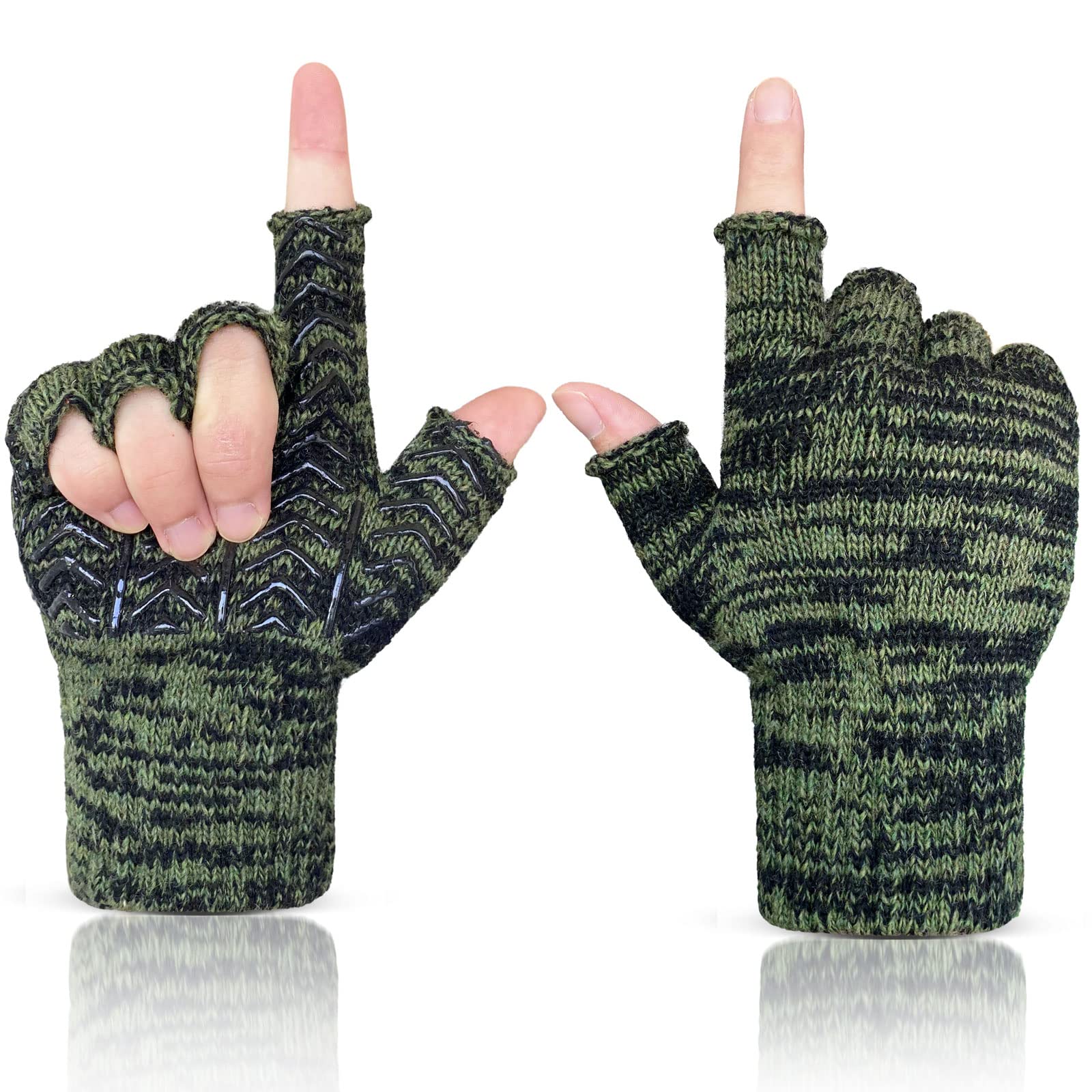 Buy Riverruns Wool Fishing Gloves Winter Fingerless Knitted Gloves for Men  and Women 3-Cut Fingers Warm Gloves for Cold Weather Online at  desertcartIreland
