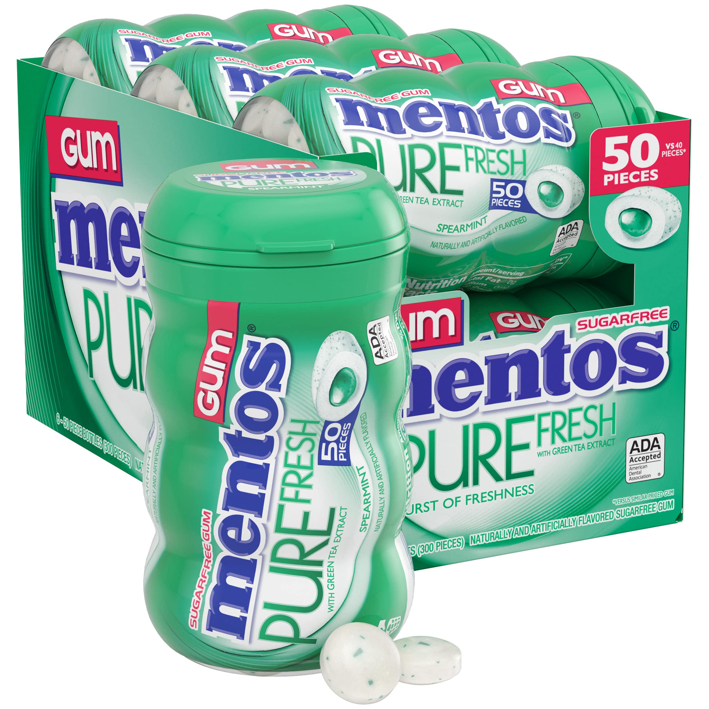 MENTOS/ CHEWING GUM/ FRESH MINT WITH GREEN TEA/ SUGARFREE (1n) – fattaak