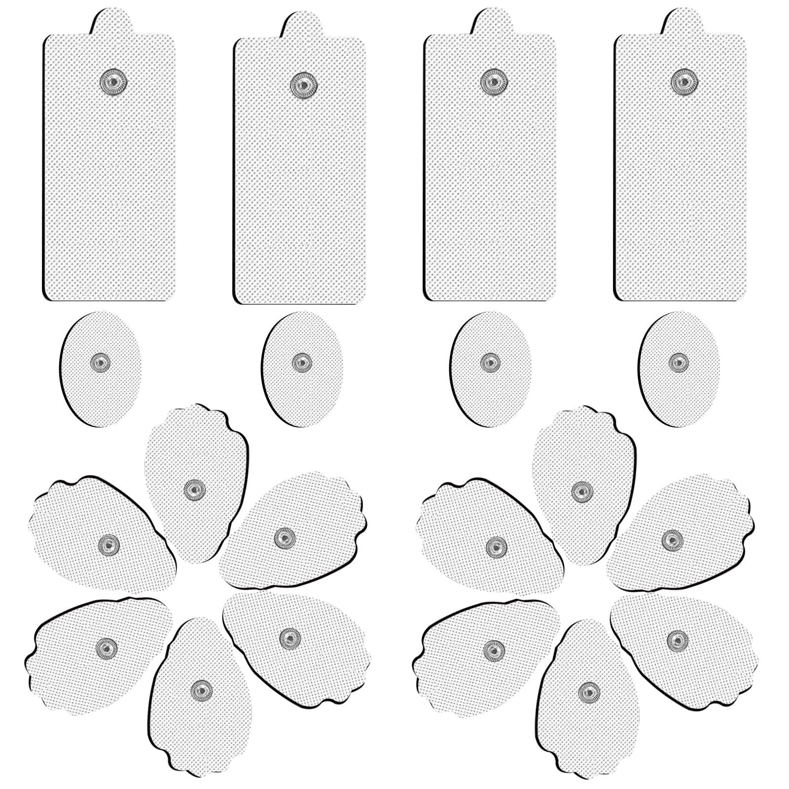 Belifu TENS Unit Electrode Pads Reusable Self-Adhesive Replacement