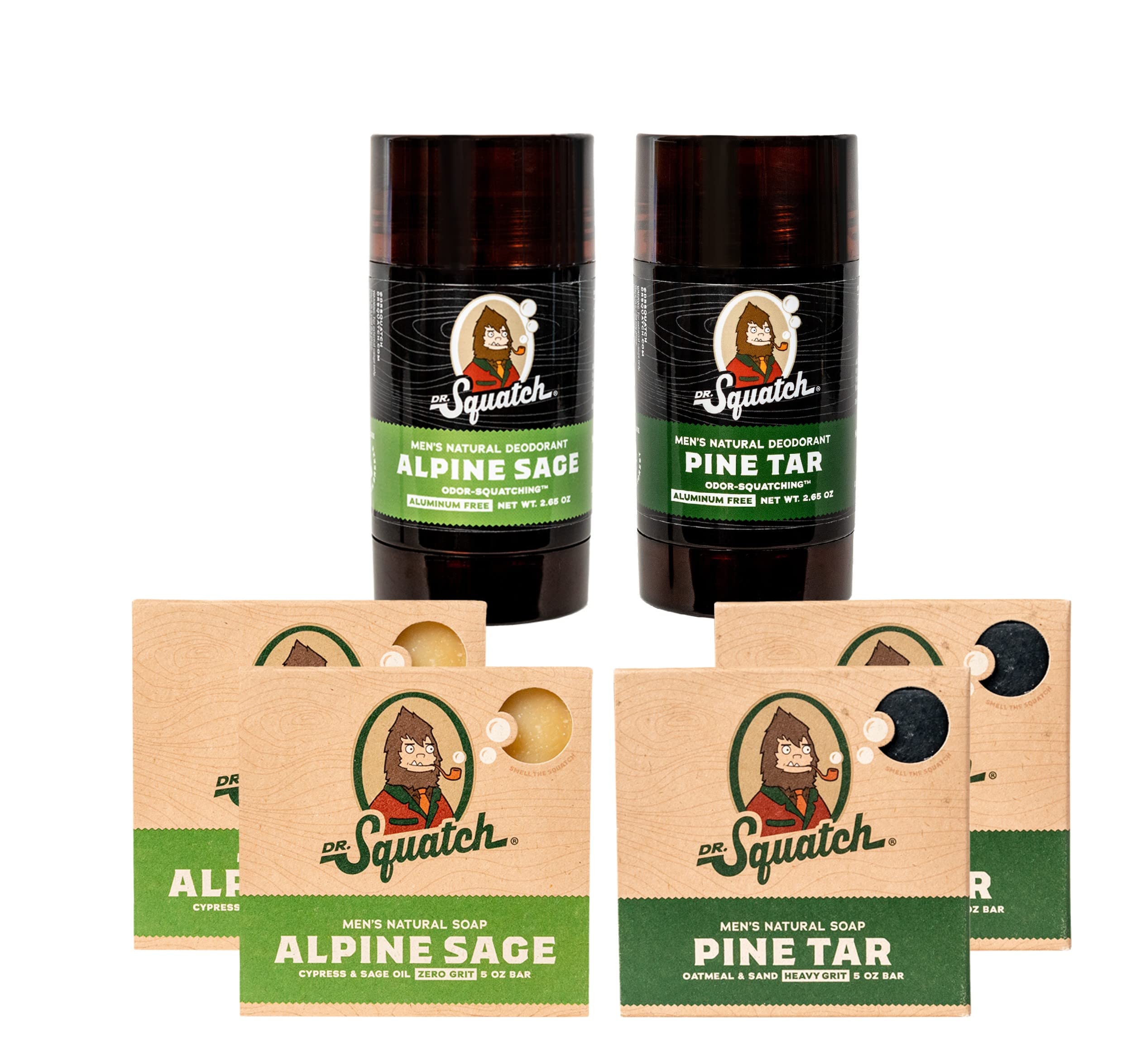 Dr. Squatch Natural Deodorant for Men – Odor-Squatching Men's Deodorant  Aluminum Free - Alpine Sage + Fresh