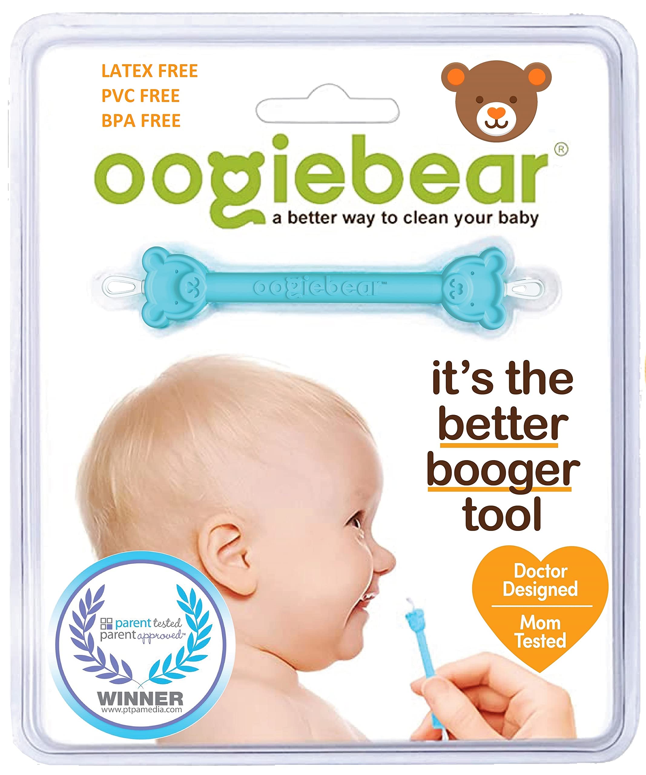 oogiebear Brite - Baby Nose Cleaner and Ear Wax Removal Tool. Baby Gadget  with Nighttime LED Light. Safe Snot Booger Picker for Newborns, Infants 
