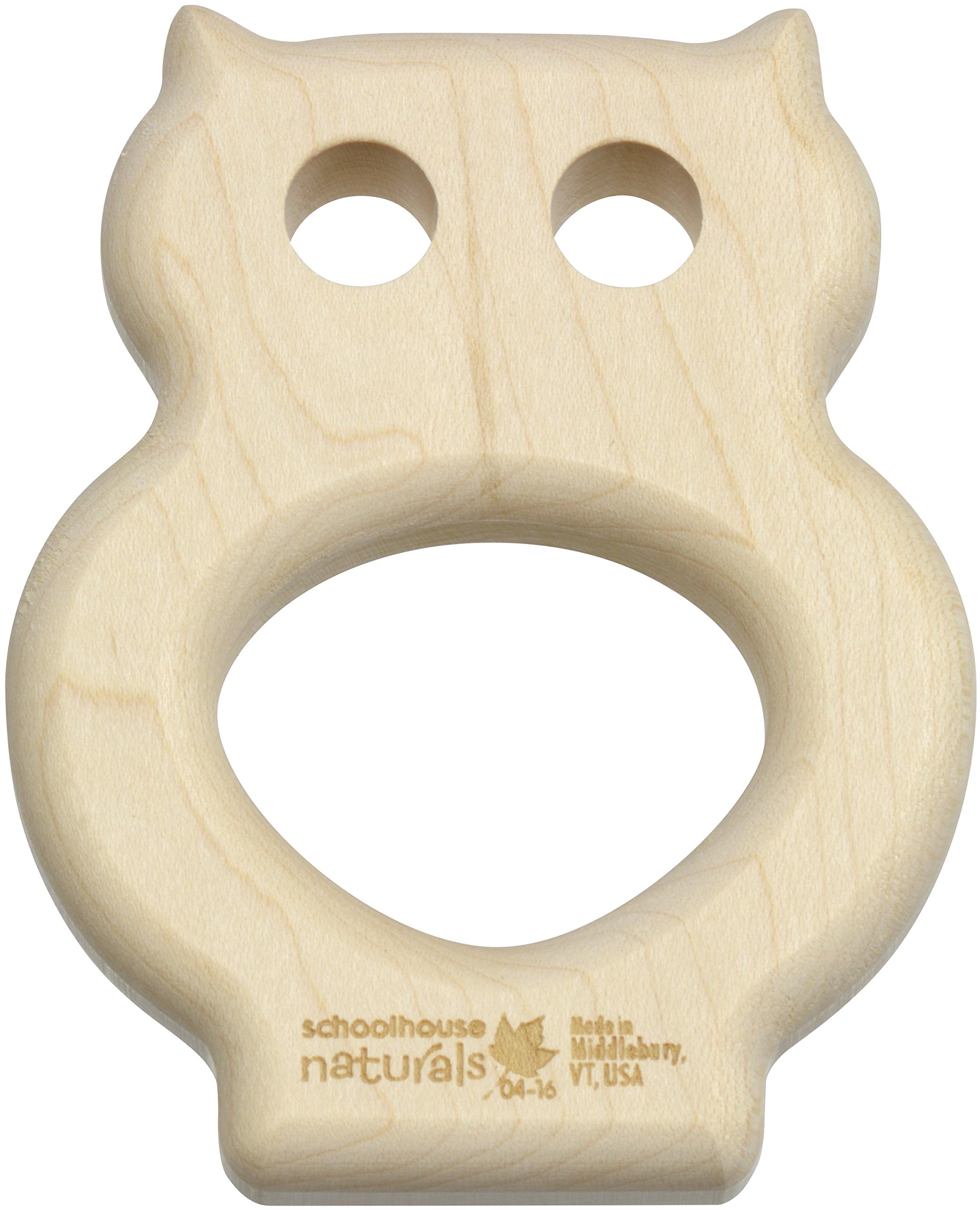 Owl Shaped Maple Teether - Made in USA