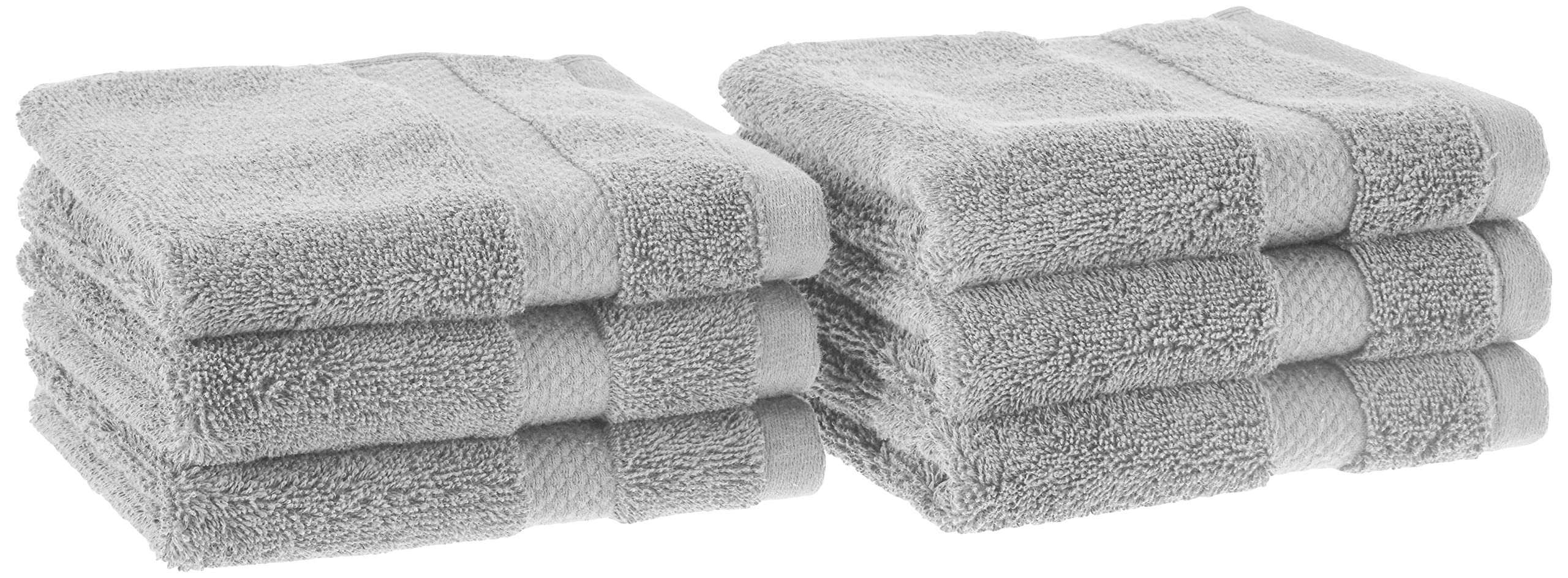   Aware 100% Organic Cotton Plush Bath Towels - 6-Piece  Set, Light Gray : Home & Kitchen