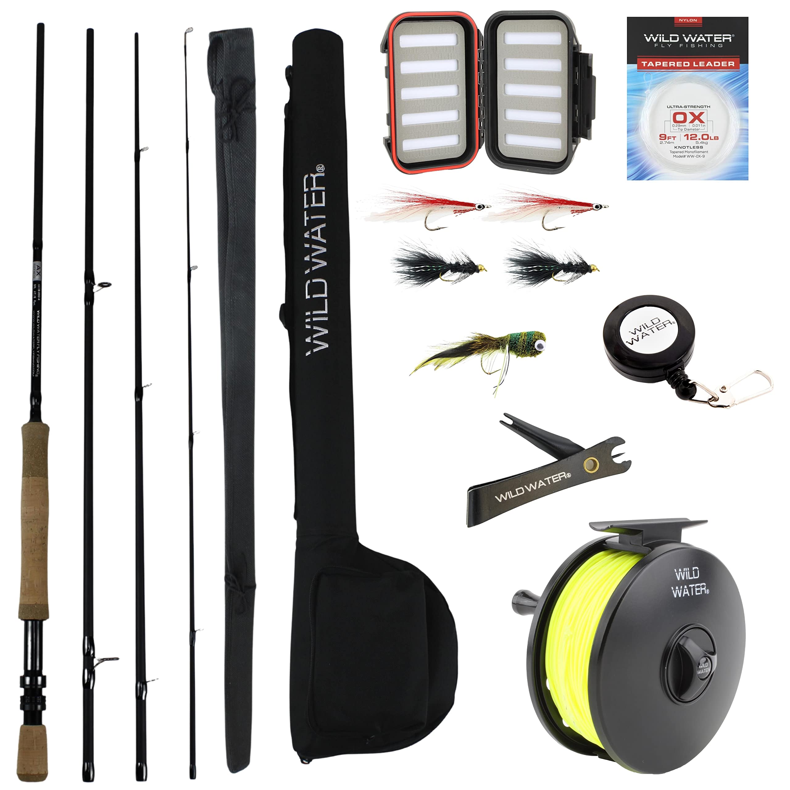 Buy Wild Water Fly Fishing 9 Foot, 4-Piece, 7/8 Weight Fly Rod Deluxe  Complete Fly Fishing Rod and Reel Combo Starter Package with Freshwater  Flies Online at desertcartKUWAIT
