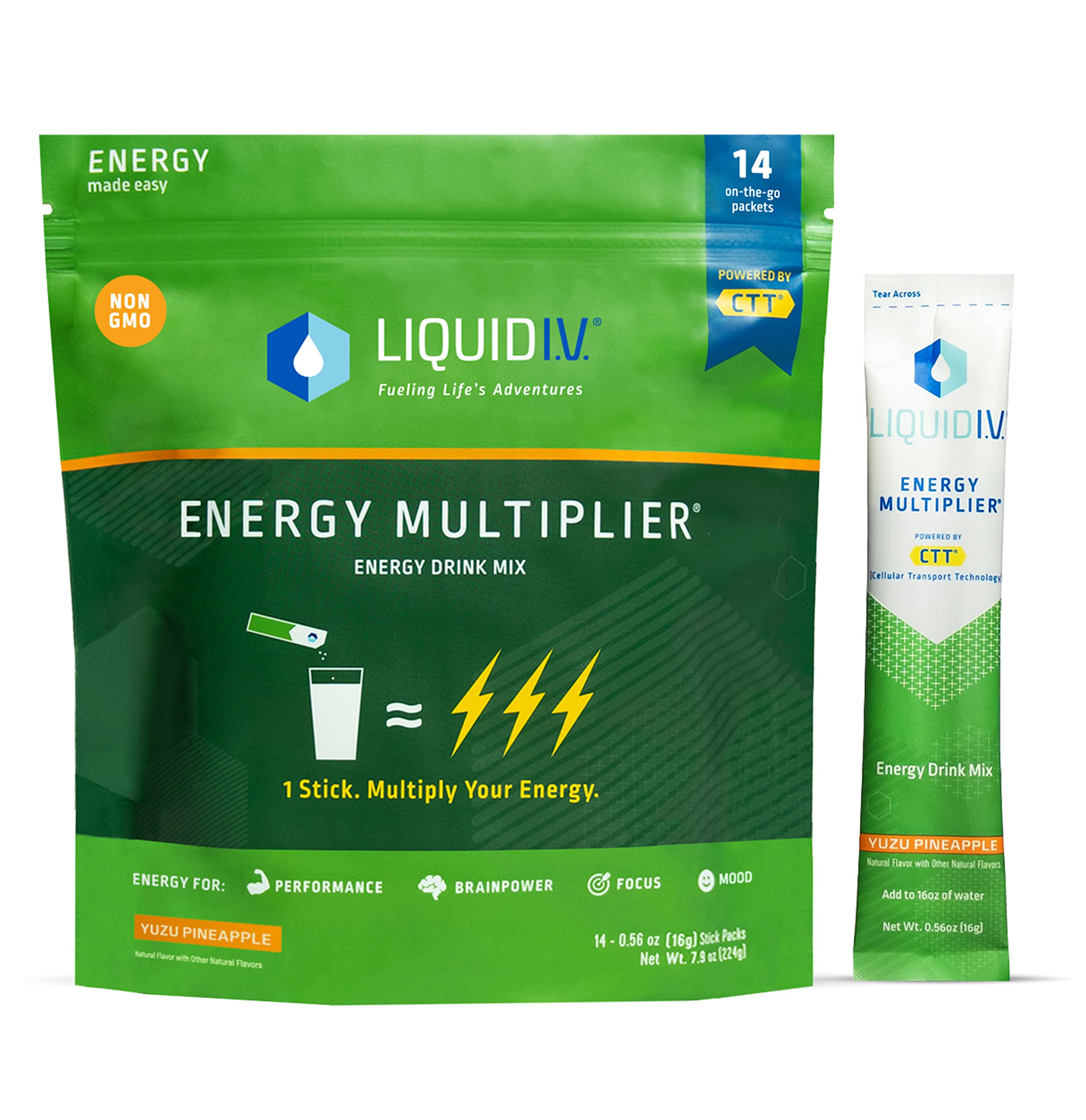 Liquid IV Hydration Multiplier Kids - Crisp Apple - Hydration Powder  Packets | Electrolyte Drink Mix | Easy Open Single-Serving Stick | Non-GMO  | 16