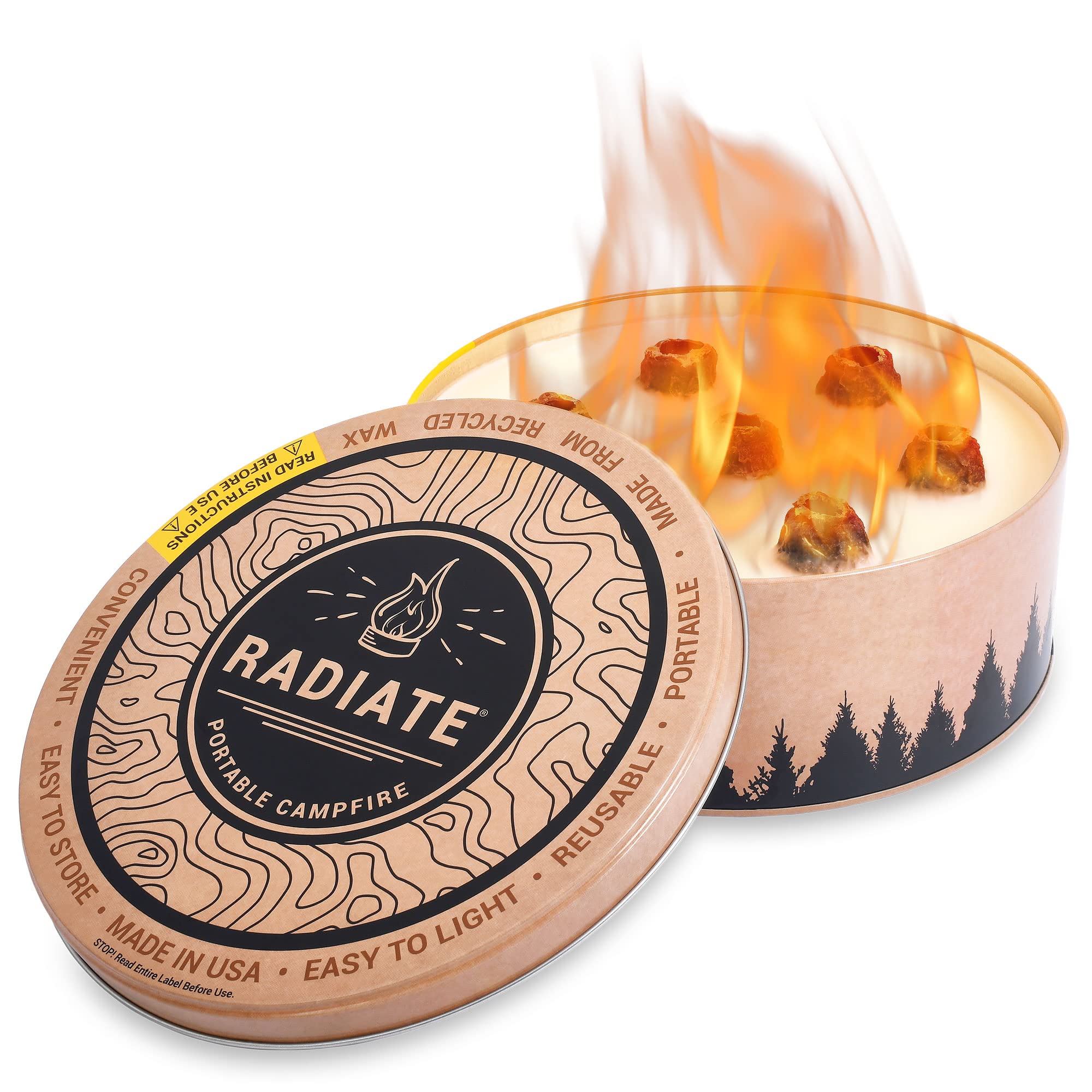 Radiate - XL Outdoor Portable Campfire - 3 to 5 Hours of Burn Time