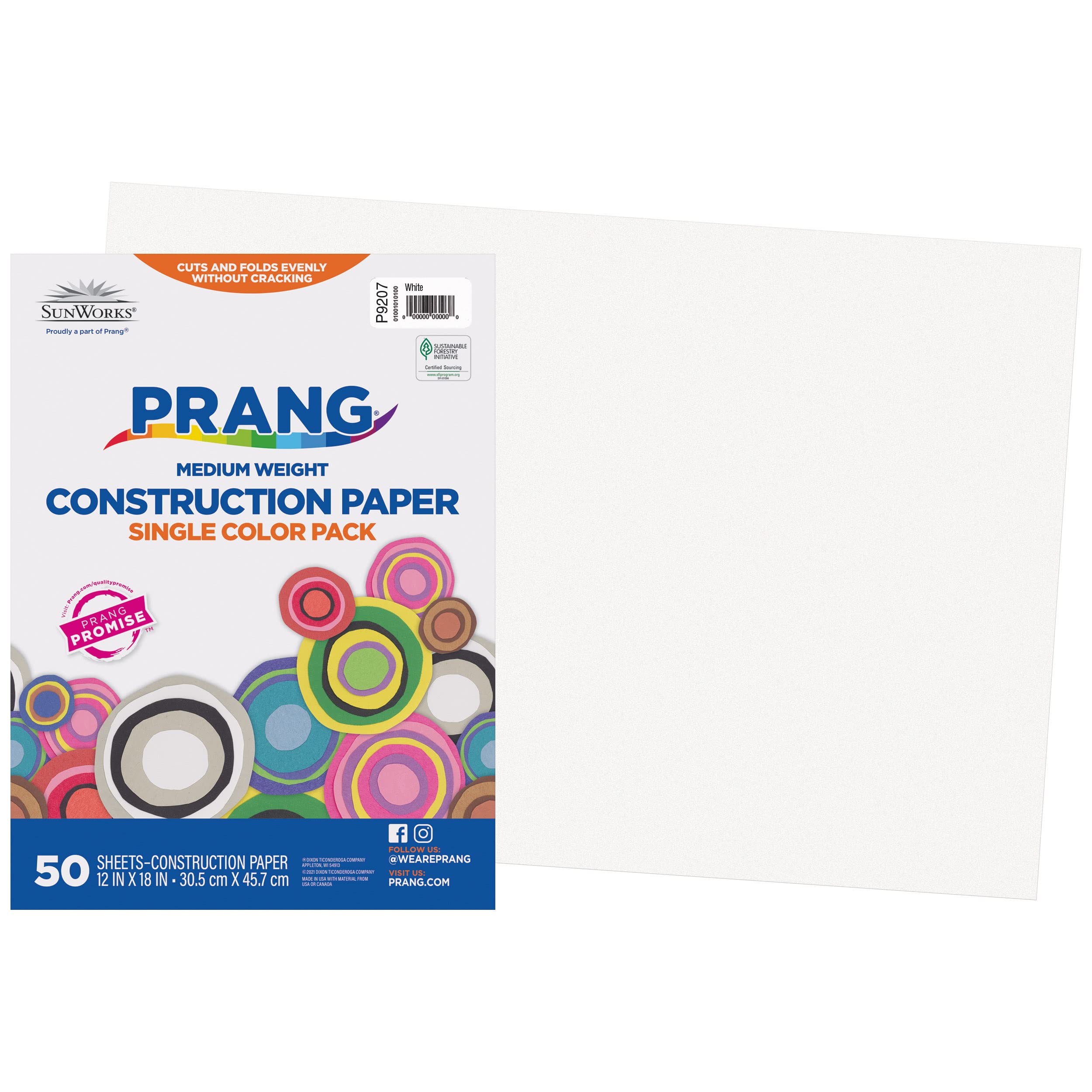 Prang (Formerly SunWorks) Construction Paper, 10 Assorted Colors, 18 x  24, 100 Sheets
