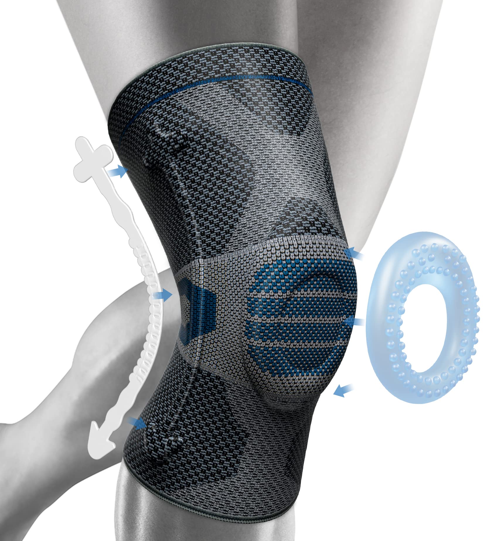 Leg Brace, Elastic Breathable Hook & Loop Leg Support Brace, Relax