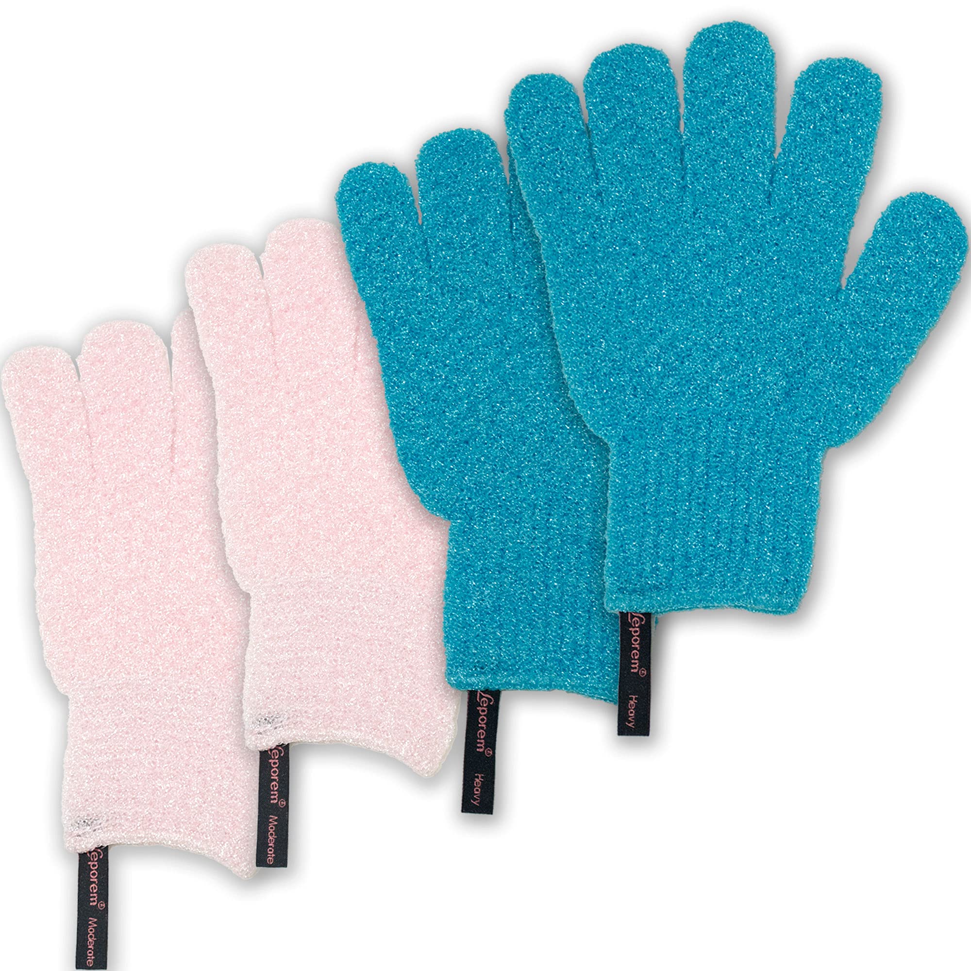 Exfoliating Glove Exfoliating Mitt Exfoliating Body Scrubber Best Dead Skin  Remover for Body Exfoliator Glove - Deep Exfoliating Gloves for Bath