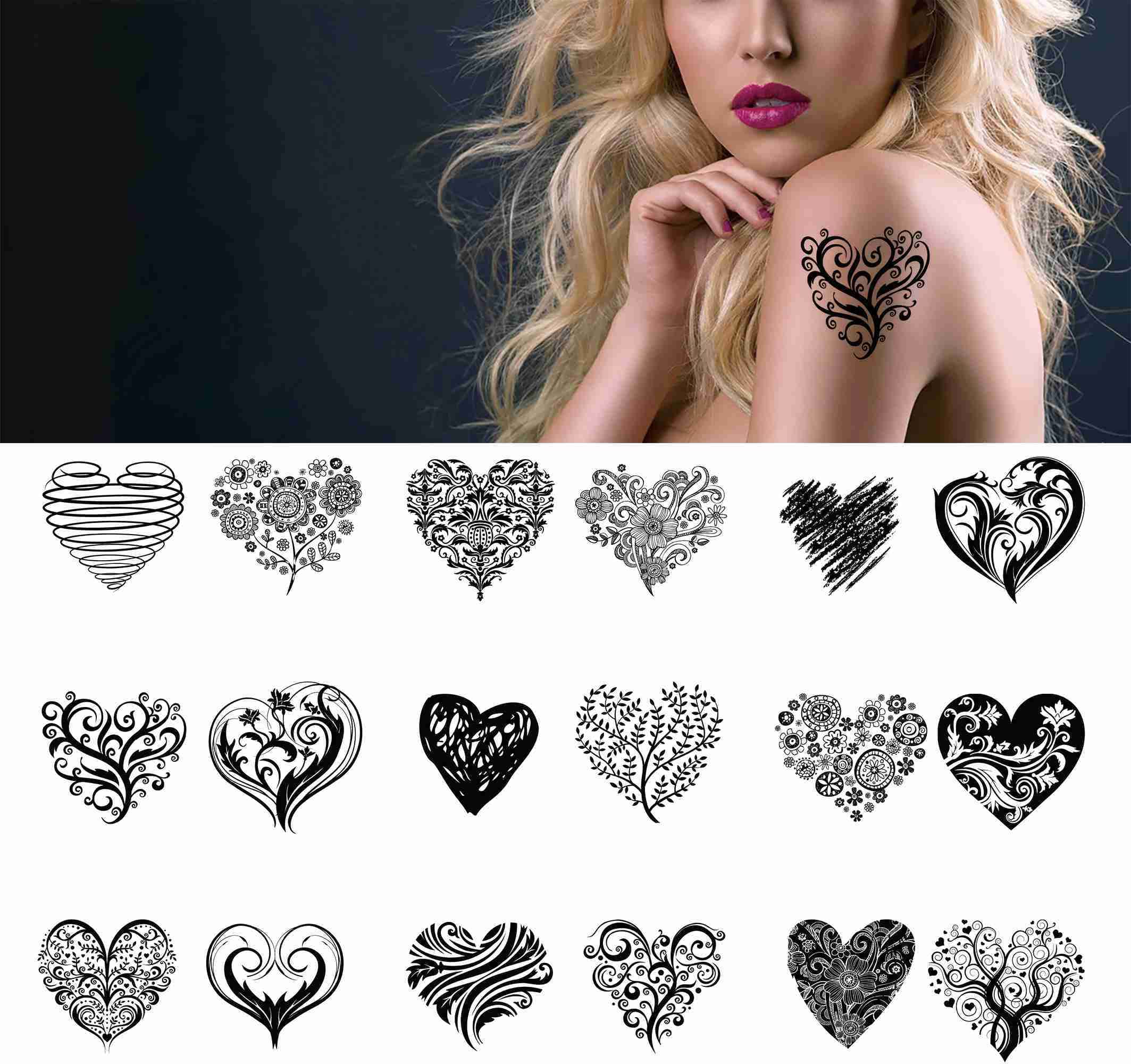 117 Heart Tattoo Designs For Men Stock Photos, High-Res Pictures, and  Images - Getty Images