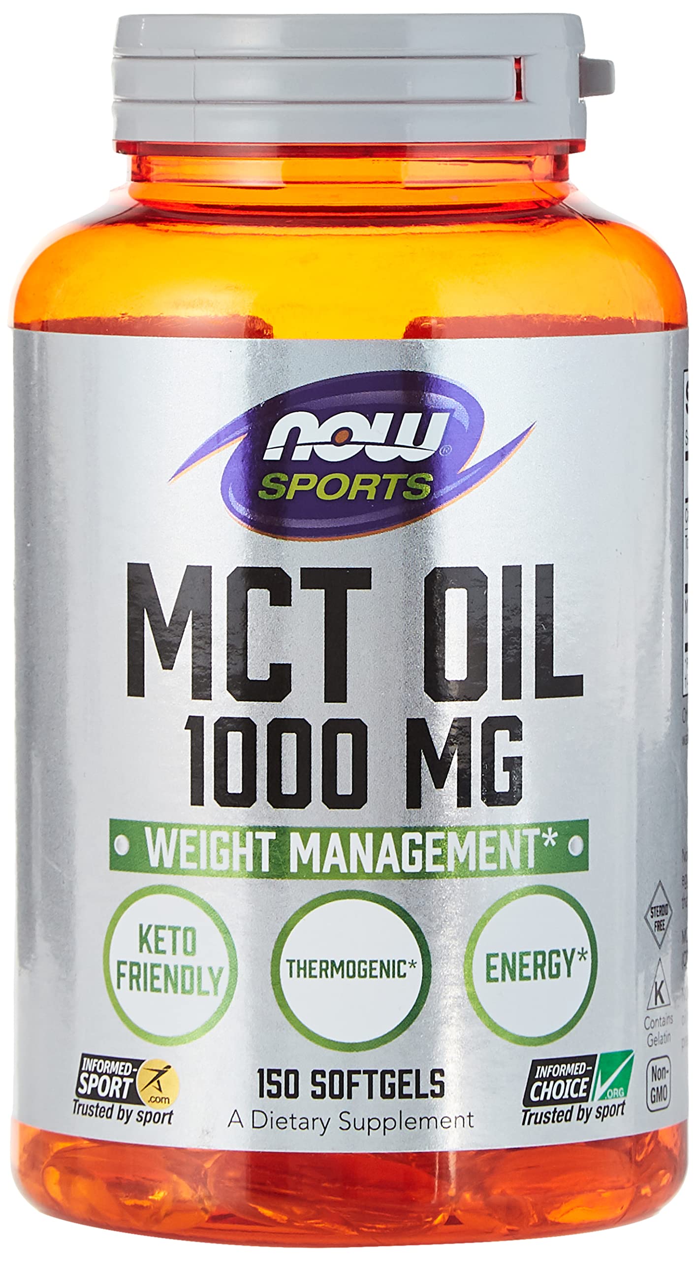 NOW Foods MCT Oil (1000 mg 150 Softgels) Weight Management