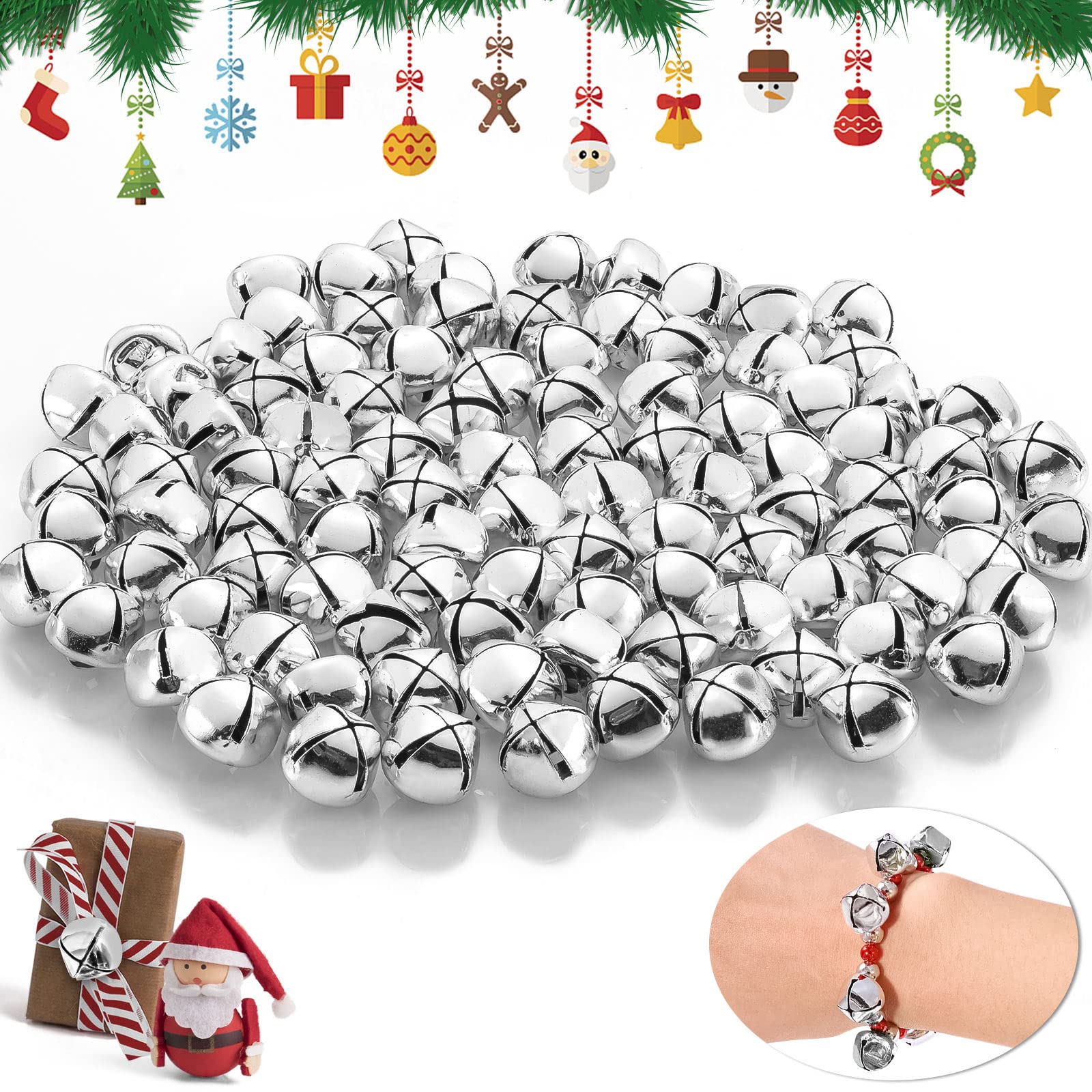 1cm 2cm 10/100pcs Small Bells for Crafts Mini Jingle Bells Gold Silver Pet  Hanging Metal Bell Wedding Christmas Decoration Accessories -  Norway