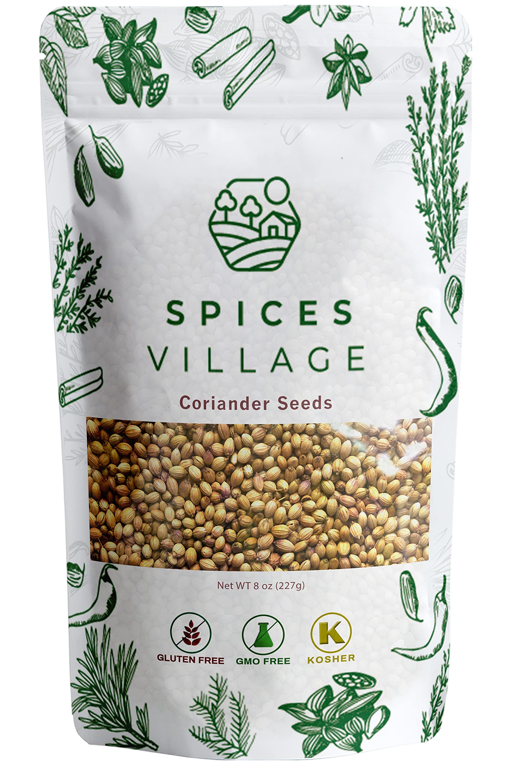 Premium Photo | Organic dried coriander seeds in paper sack bag on colored  rustic background.