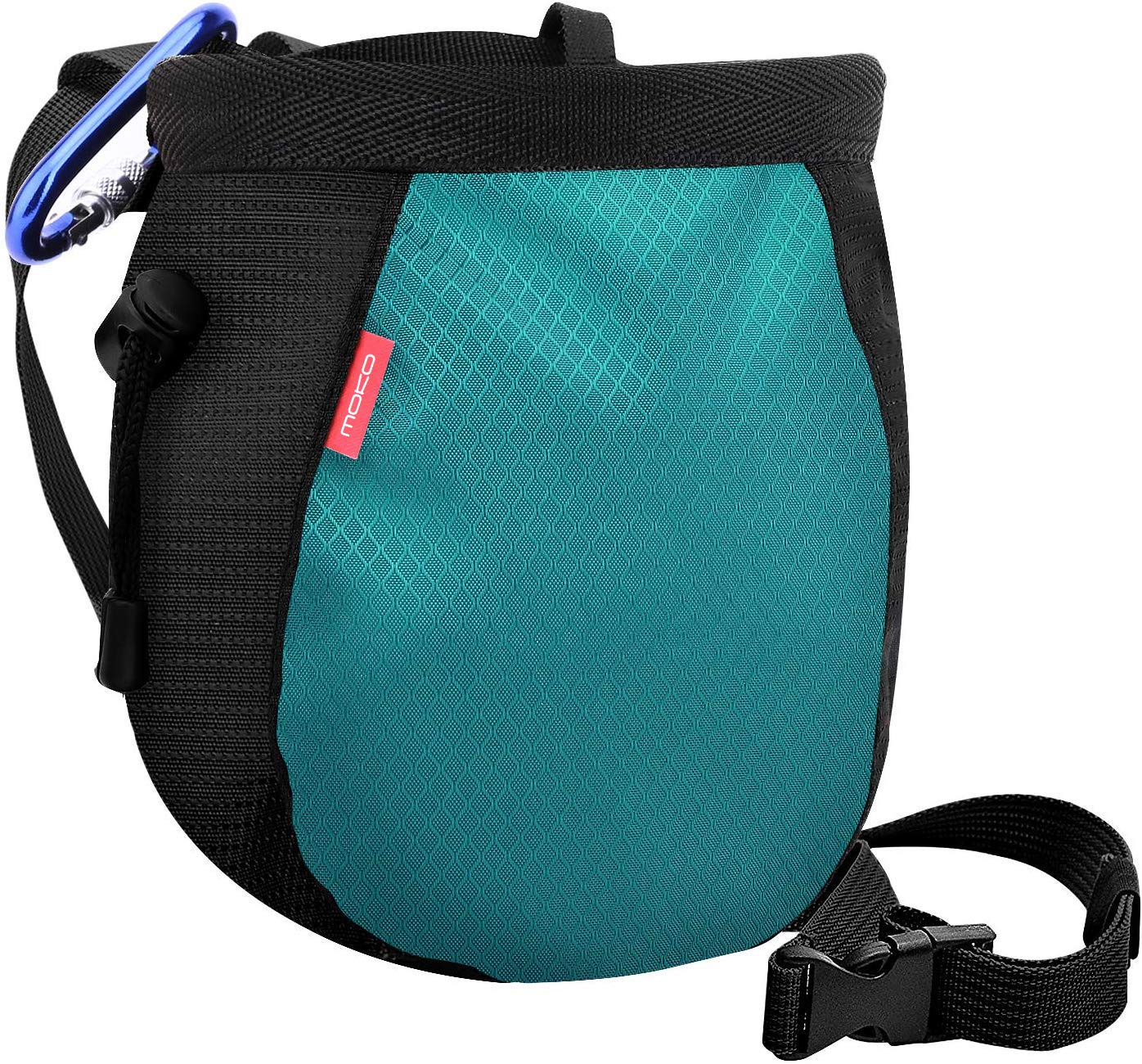 Noborou Chalk Bag for Rock Climbing + Crossfit + Weightlifting | Bouldering Chalk Bag | Wide Opening | Large Zippered Pocket | Adjustable and Removabl