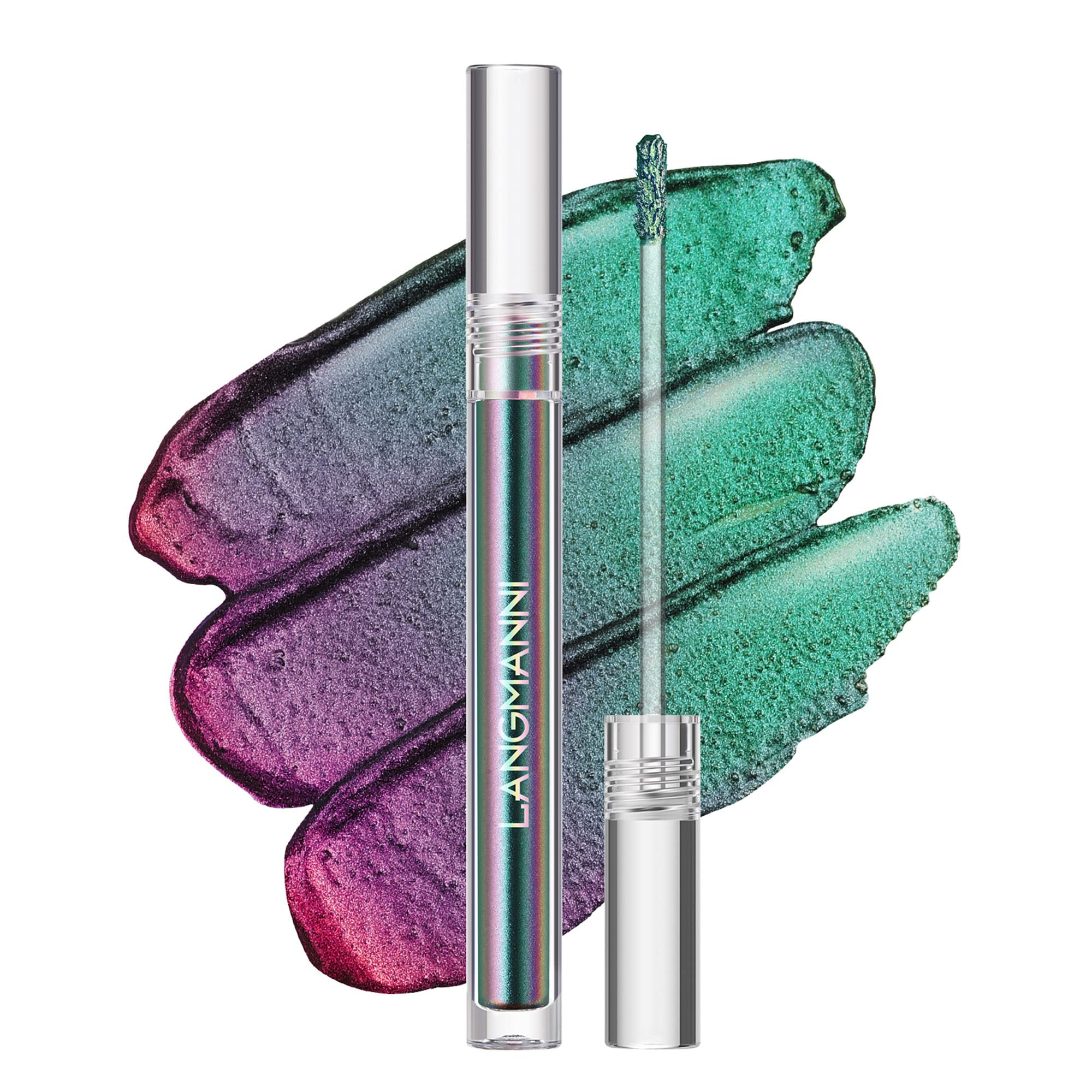 Domality Chameleon Eyeshadow Liquid Set, 3pcs Intense Color Shifting Multichrome Eyeshadow, Highly Pigment Metallic Long Lasting Quick-drying No