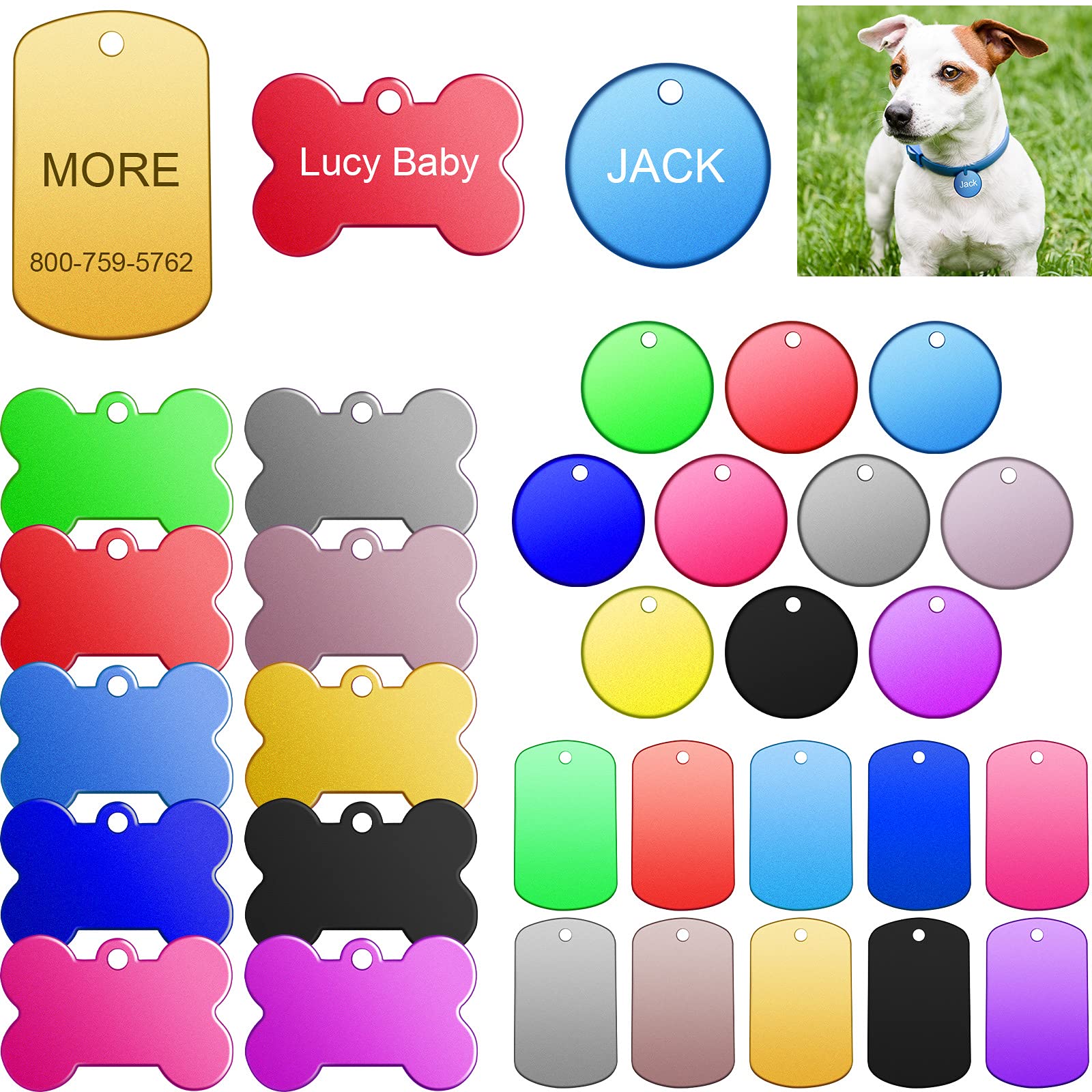 Aluminum Rectangle Cheap Dog Id Tags DIY Decorative Crafts For Pet