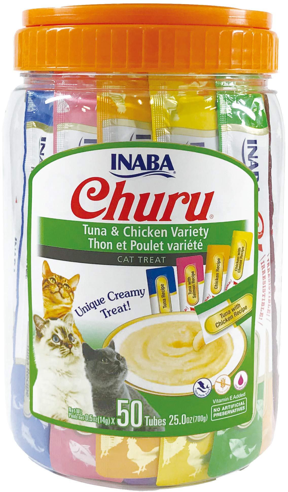 INABA Churu Cat Treats Grain Free Lickable Squeezable Creamy