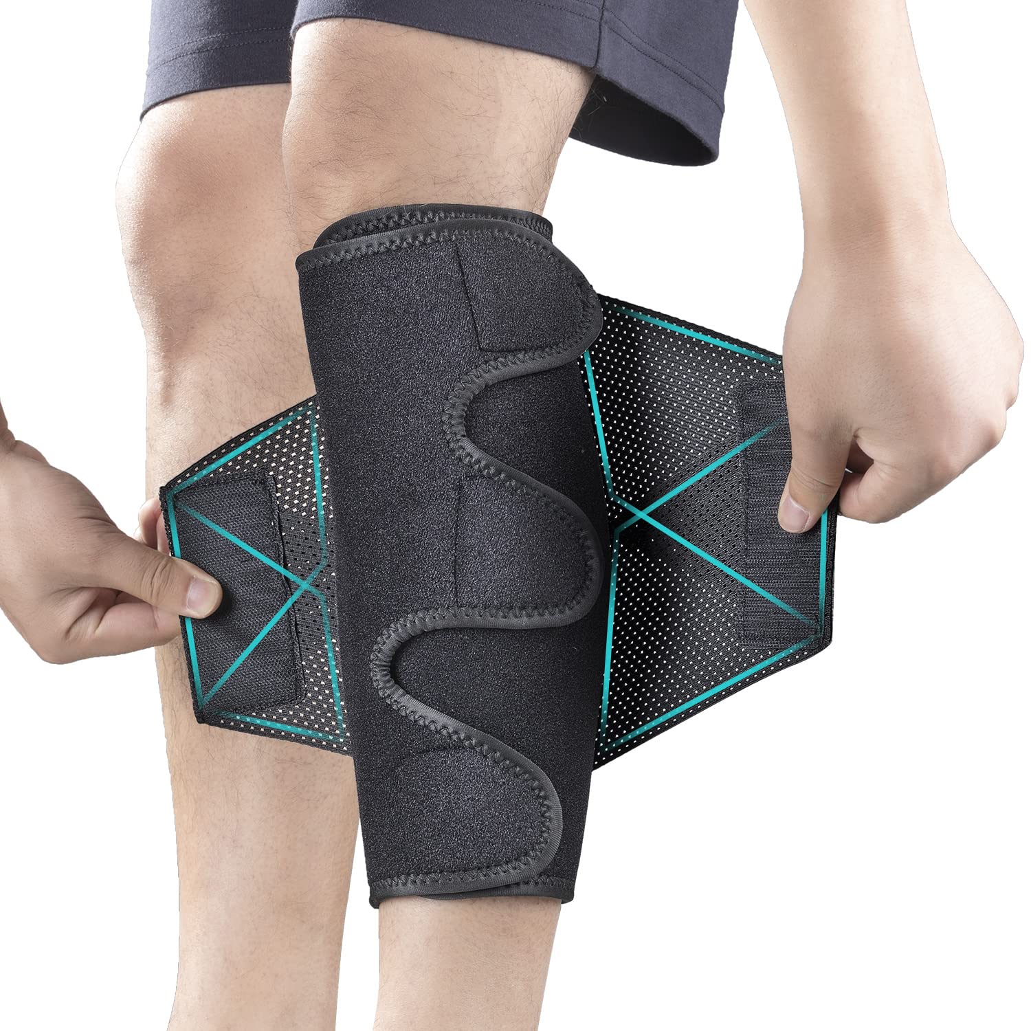 Calf Brace Leg Compression Sleeves for Men & Women, Shin Splints